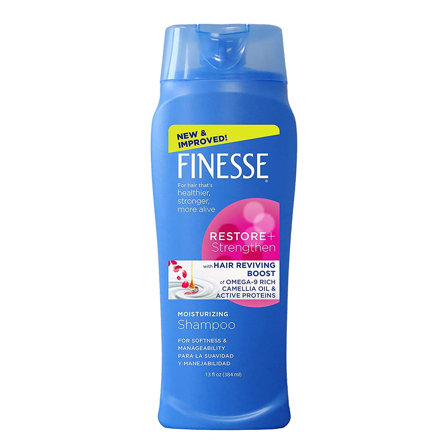Yonune Finesse Restore + Strengthen, Moisturizing Shampoo 13 oz (Pack of 2) by Finesse