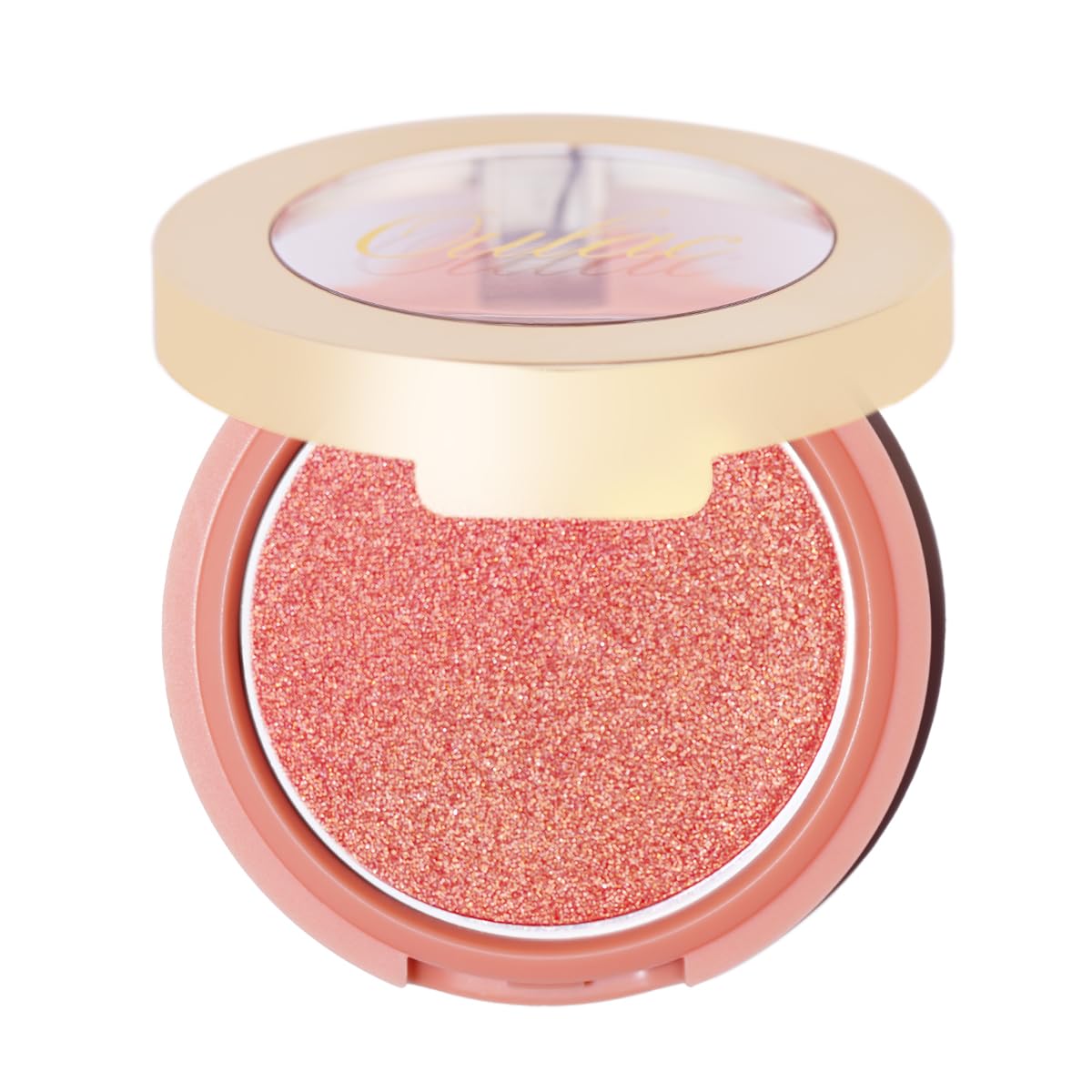Oulac Luminous Blush Makeup Glow Coral Gold|Powdery Blush Highlighter Cheek| Pigmented&Blendable | Shape & Highlight Face| Vegan