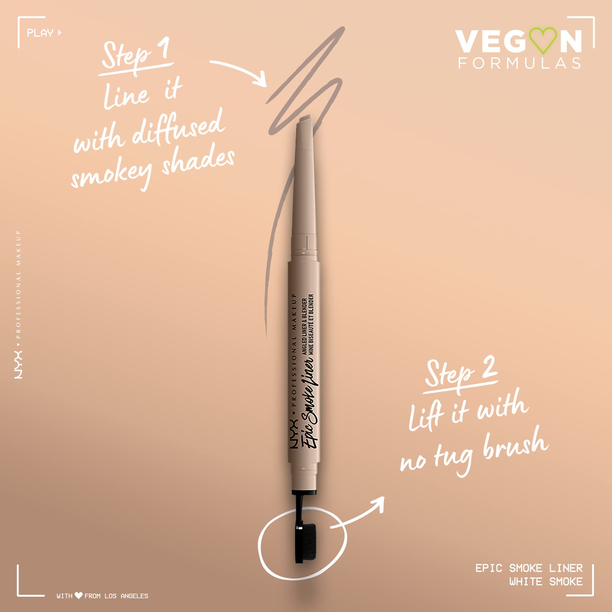 Nyx Professional Makeup Epic Smoke Liner, Vegan Smokey Eyeliner - White Smoke (Off White Cream)