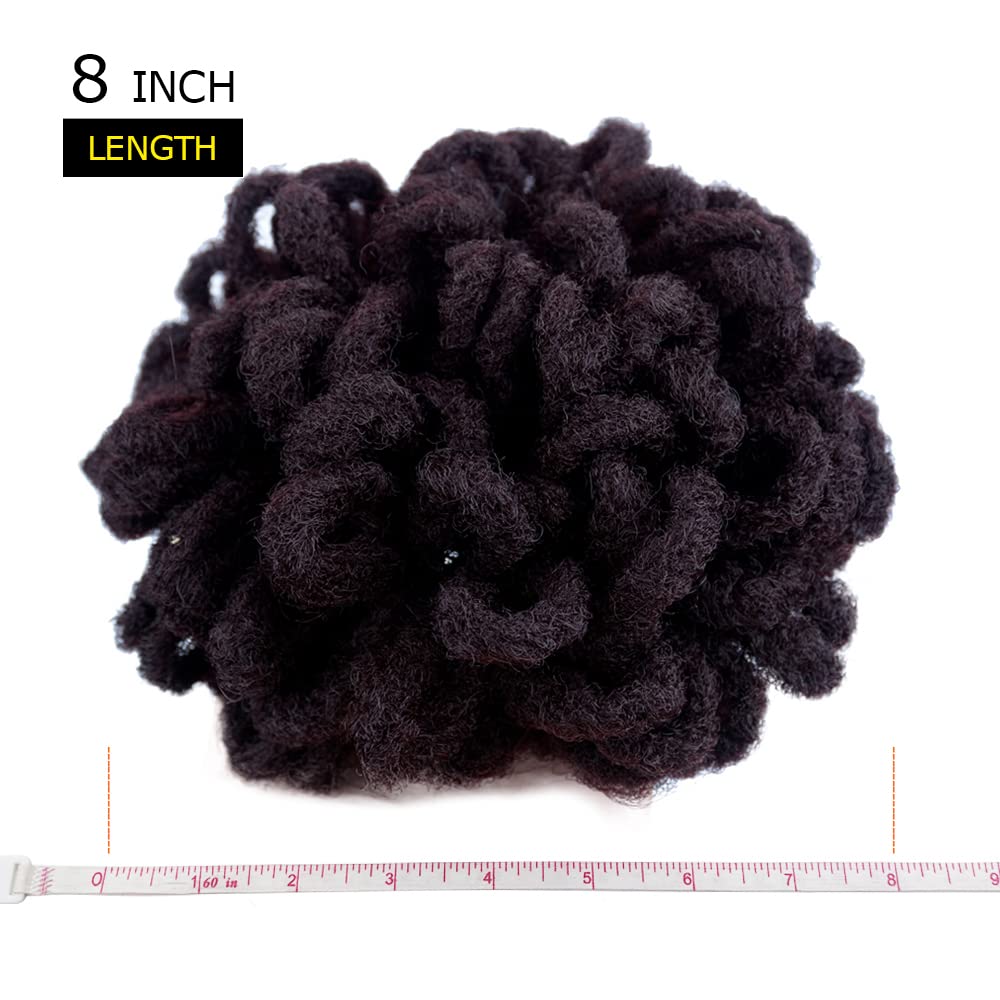 Kgbfass Afro Puff Drawstring Ponytail Dreadlock Bun Synthetic Goddess Faux Locs Braids High Puffs Bun Clip In Chignon Scrunchies