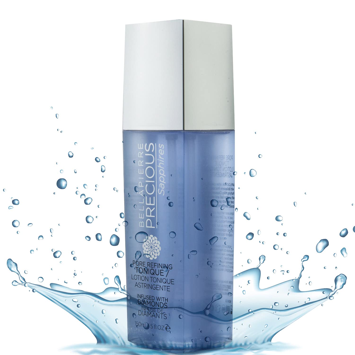 Bellapierre Precious Sapphires Diamond-Infused Pore Refining Tonique | All Natural Toner Gently Removes Makeup & Residue | Chamo