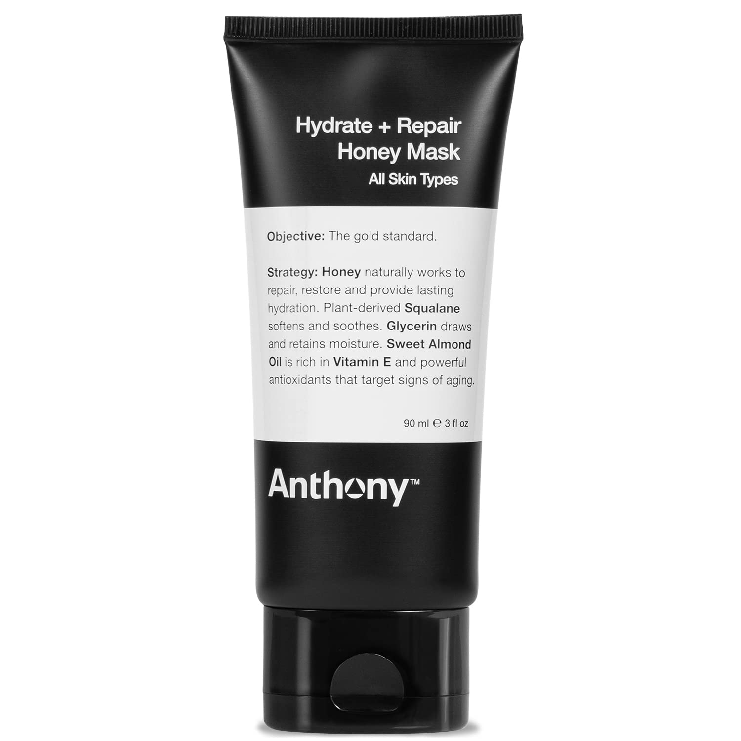 Anthony Hydrate + Repair Honey Mask, Stimulates Your Skin and Opens Pores with Honey, Vitamins C & E, Glycerin, Sweet Almond, Sq