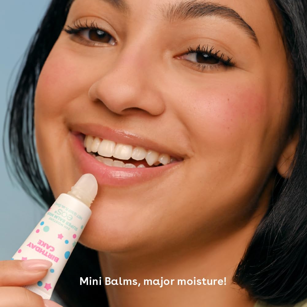 eos 24H Moisture Super Balm Minis- Crme de la Crme, Limited-Edition Lip Mask, Variety Pack, 0.169 fl oz, 3-Pack