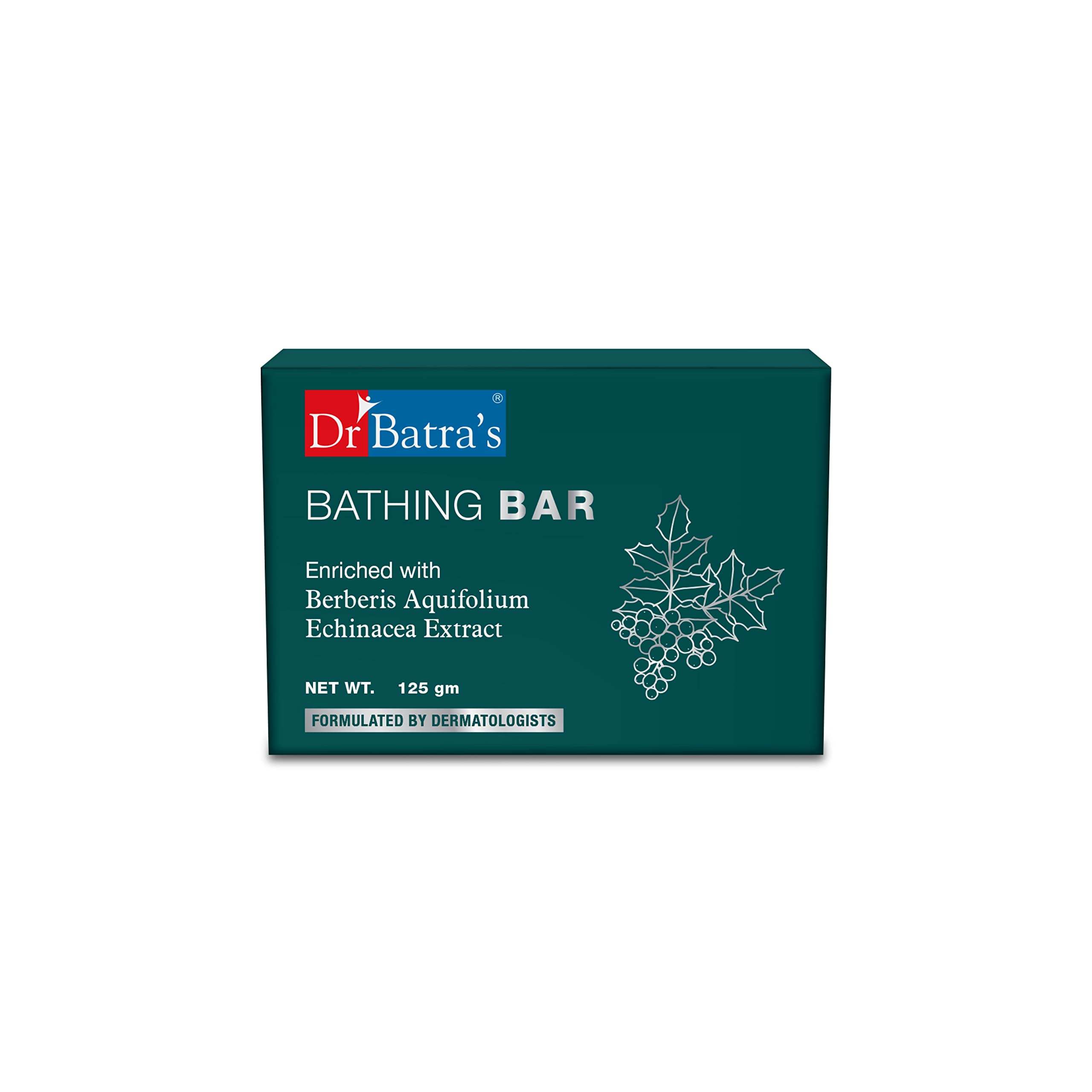 Dr. BatraS Bathing Bar, Enriched With Berberis Aquifolium & Echinacea Extracts, Soap For Soft & Supple Skin, Protects From Skin