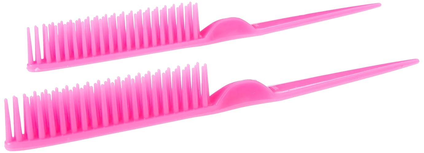 CocoBlack Naturals 3 Row Styling Comb For Detangling, Defining And Separating Curls (Pink)