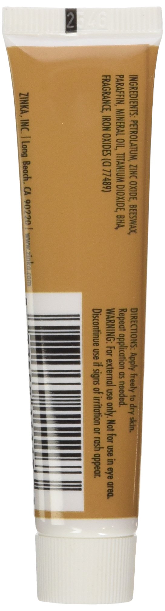 Zinka Colored Nosecoat Zinc Oxide Based Water Resistant 2 Pack Bundle 0.6 Ounce Tube - Flesh