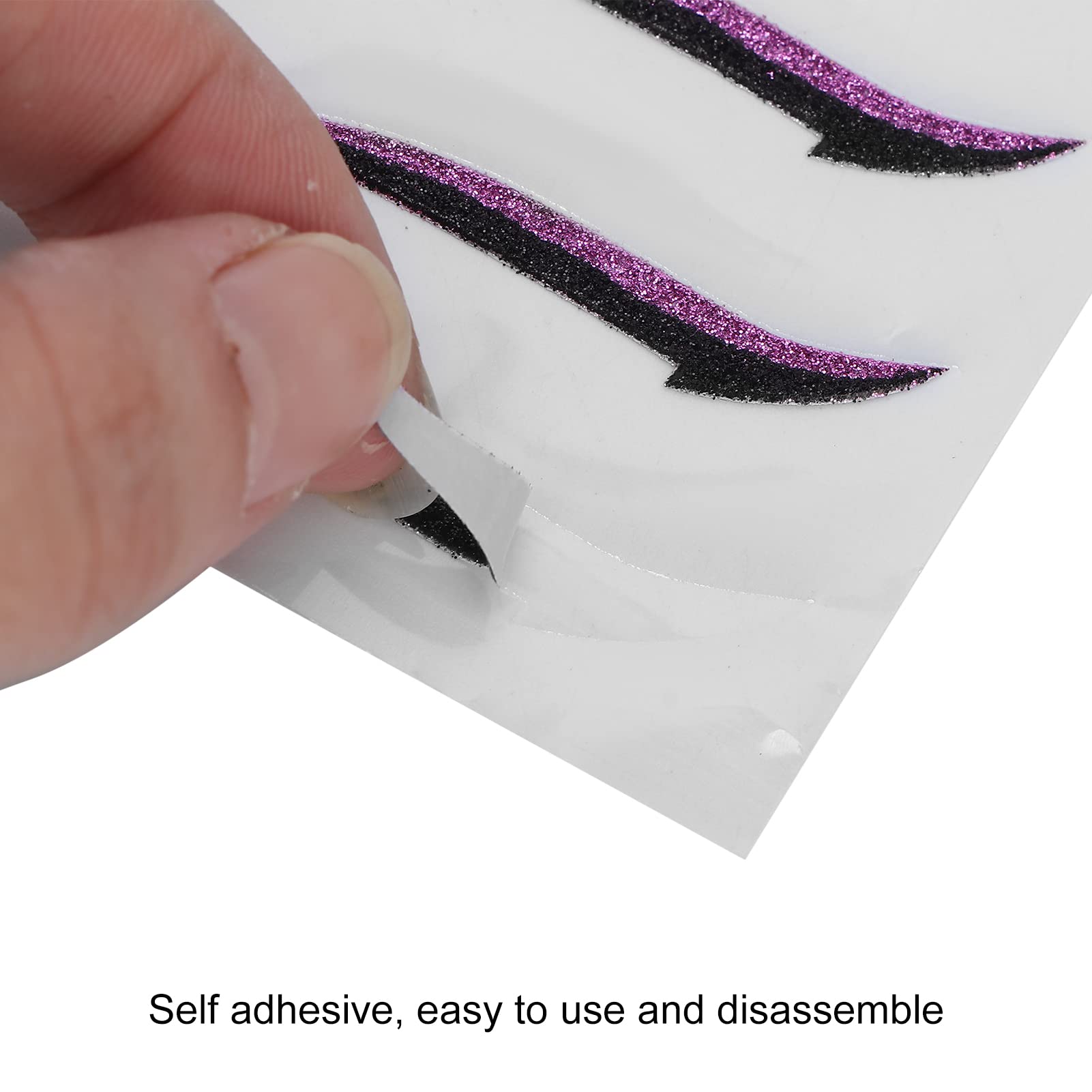 Fiico Eyeliner Stickers - Colorful Waterproof Self-Adhesive Cat Eye Tape, Viola for Wedding, Prom & Party