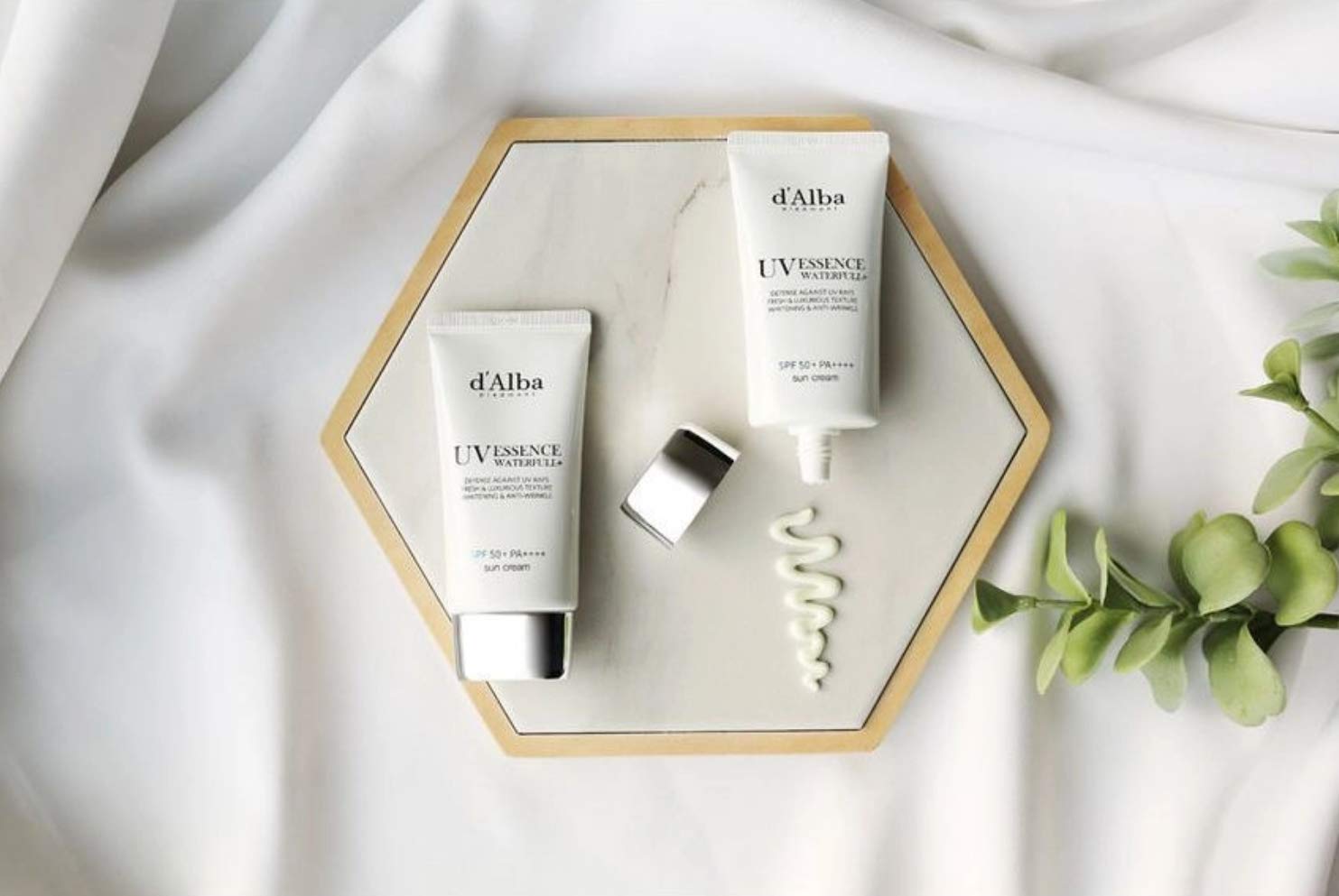 D'Alba Piedmont Waterful Essence Sun Cream White Truffle Ingredients Spf50+ (White Truffle Sun Cream)