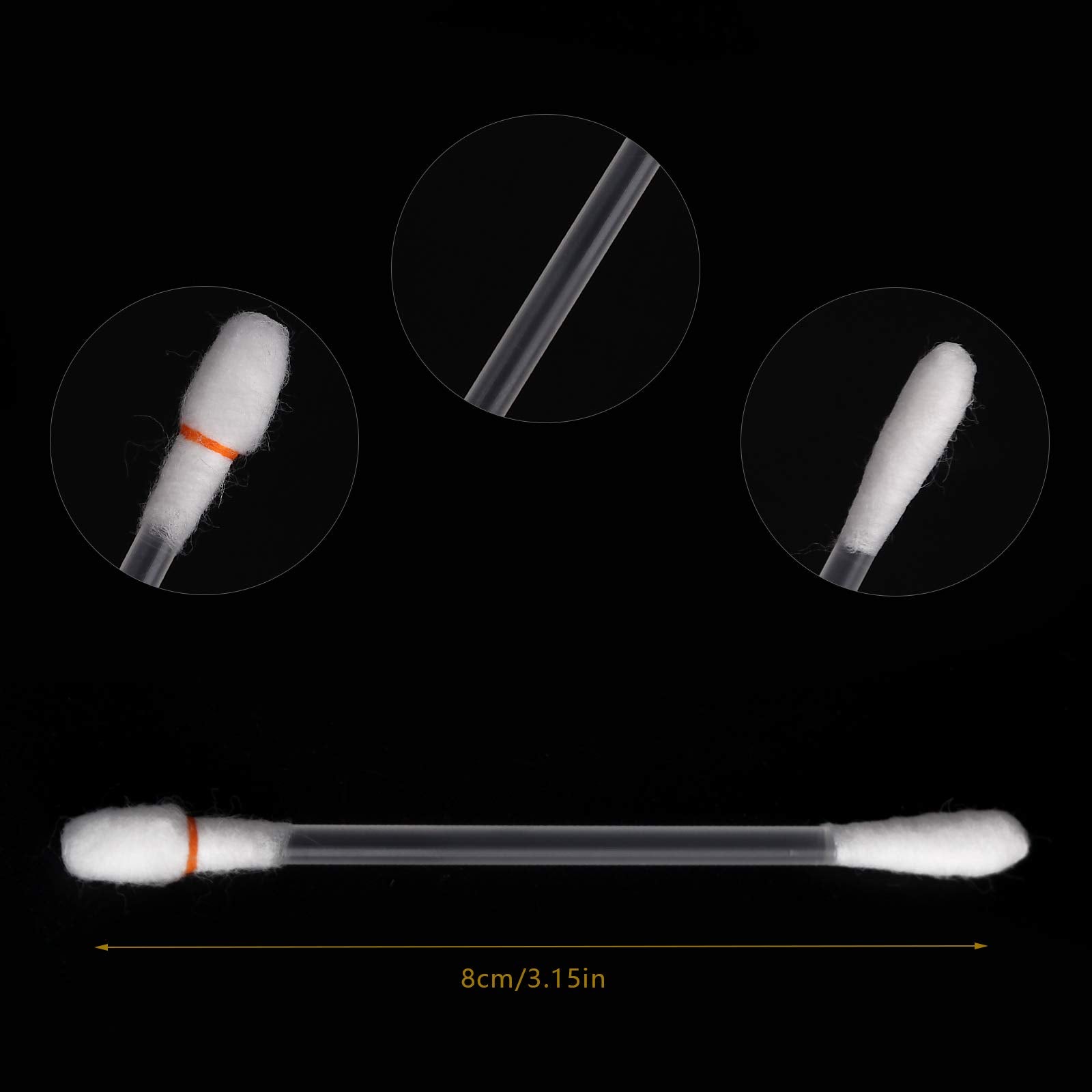 100Pcs Lips Oil Cotton Swabs Disposable Oil Q-tip Applicators for Protect Lip Gum Anti-dry Moisture Use Before Teeth Whitening