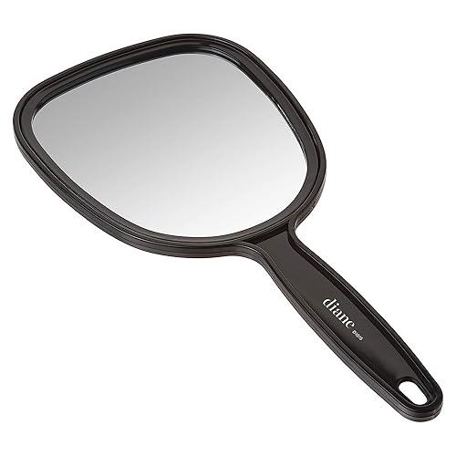 Diane Plastic Handheld Mirror - Vanity Oval Mirror With Hanging Hole In Handle - Small Size (5??X 11?? For Travel, Bathroom, Des
