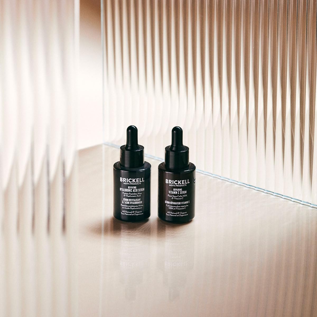 Brickell Men's Daily Anti-Aging Day and Night Serum Routine, All Natural and Organic, Unscented