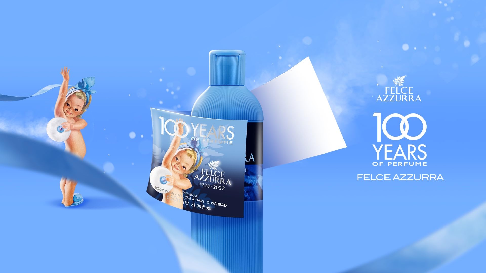 Felce Azzurra Original - The Timeless Essence Body Wash - New Rich And Velvety Formula - Envelops Your Skin With A Gentle And Li