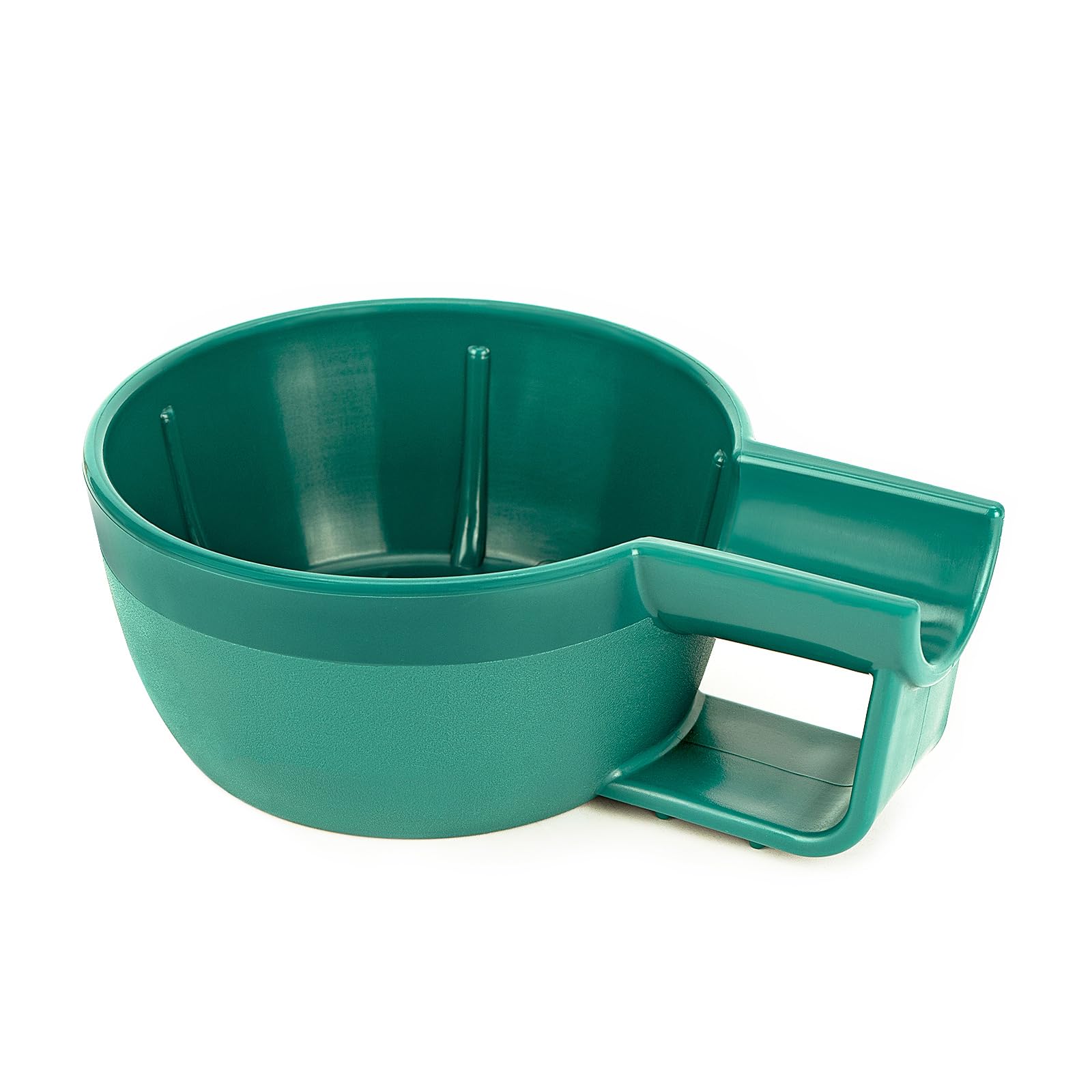 Linkidea Plastic Shaving Soap Bowl with Non-slip Handle, Wide Mouth, Large Capacity, Easier to Lather Ridges, Wet Razor Shave Cr