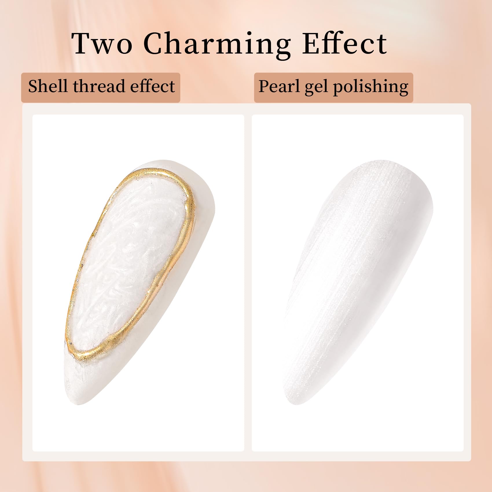 Maychao 15Ml Pearl Gel Nail Polish 1Pc Pearlescent Shell White Nail Polish Soak Off Shimmer Mermaid Gel Polish For Nail Art Mani