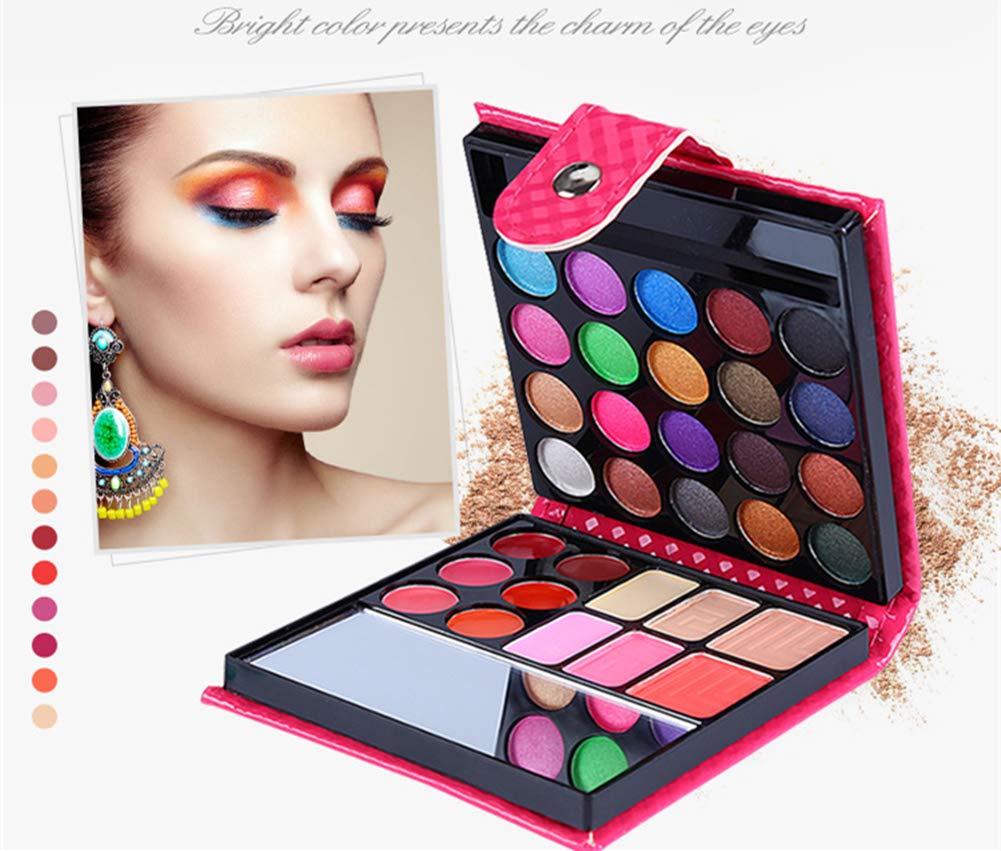 Phantomsky 32 Colors Eyeshadow Palette Makeup Contouring Kit Combination With Lipgloss, Blusher And Concealer #1 - Perfect For P