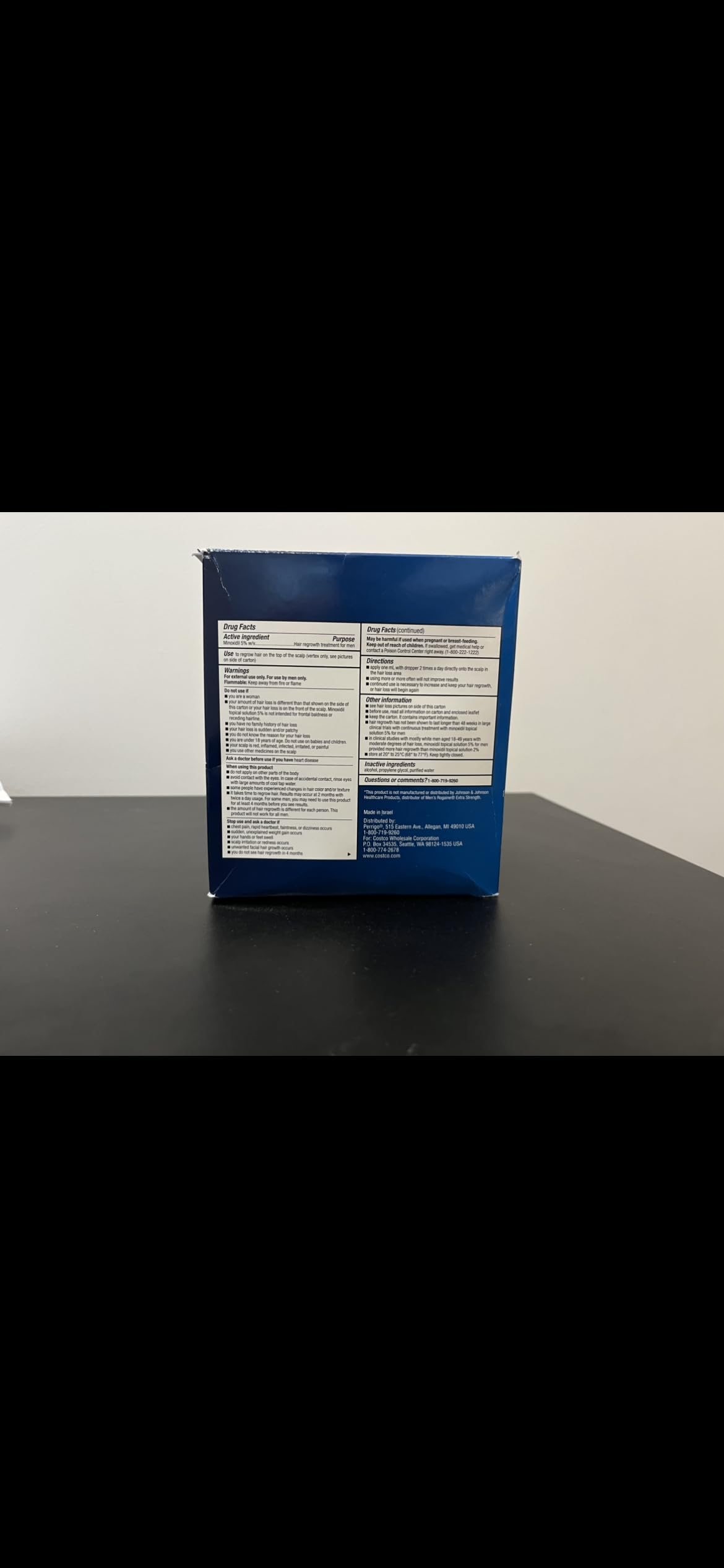 Kirkland Signature 5% Extra Strength Hair Regrowth For Men, 1-Year Supply, 12Count