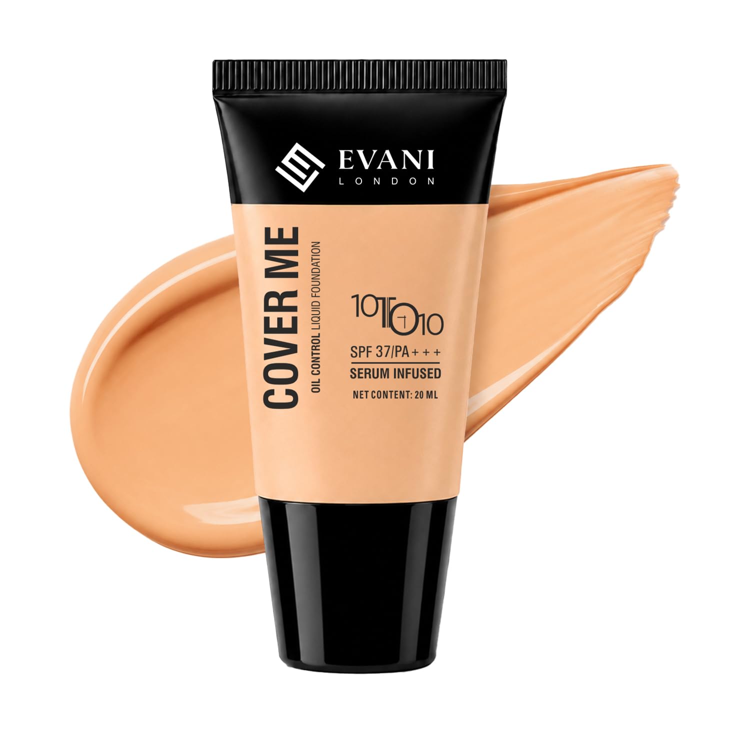 Evani London Cover Me Oil Control Liquid Foundation Shade 328 With Spf 37 Pa+++ Serum Infused Full Coverage Long Lasting Matte F