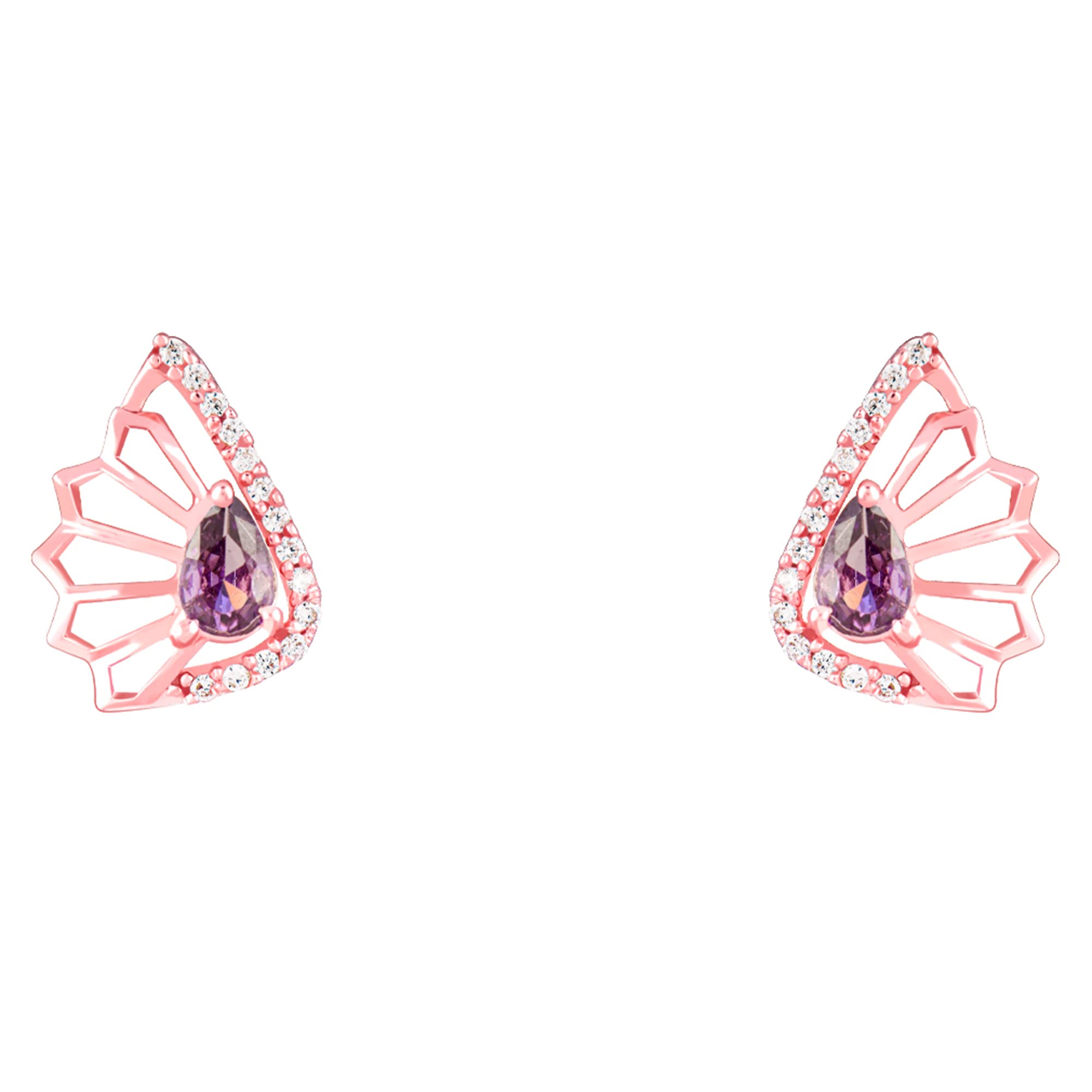 Giva 925 Silver Rose Gold Notre Dame Earrings | Gifts For Girlfriend, Gifts For Women And Girls | With Certificate Of Authentici