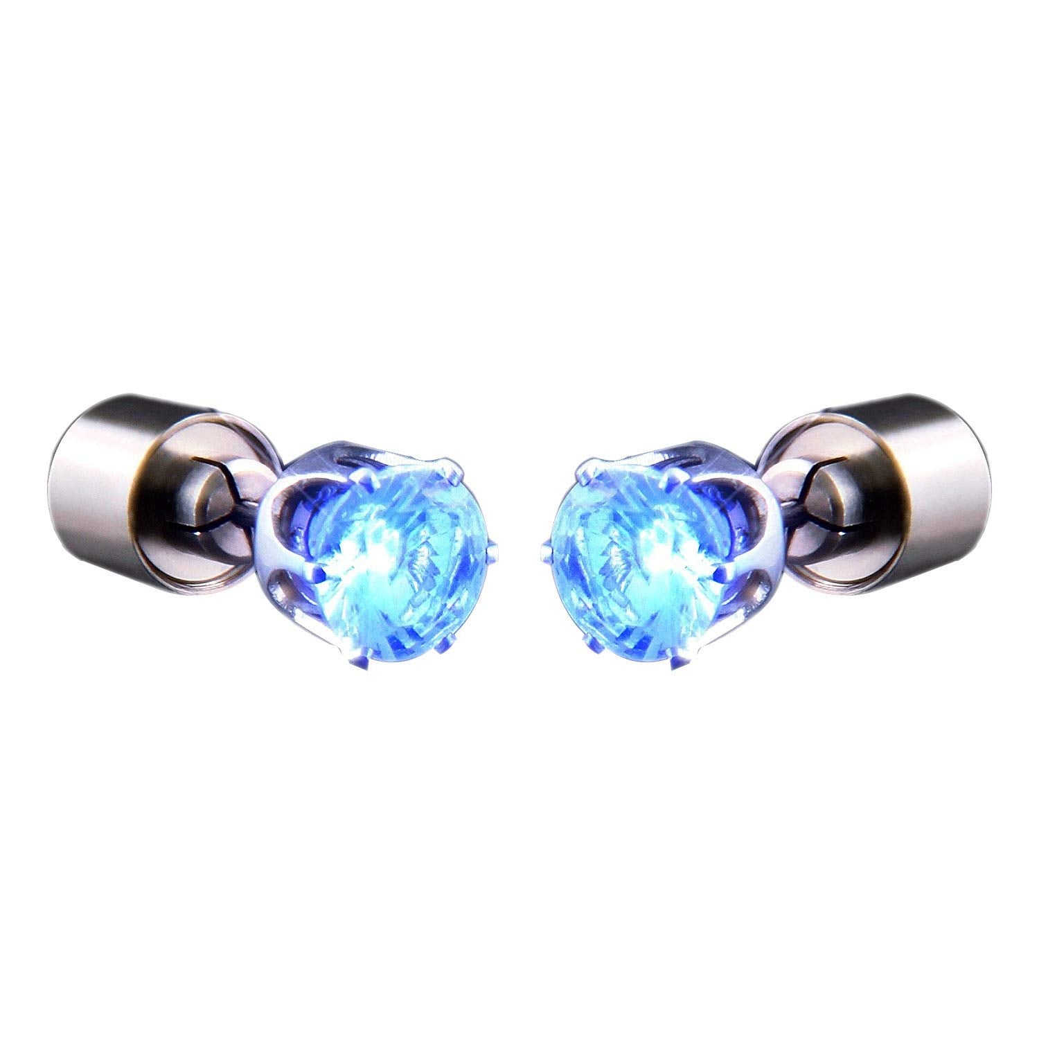 blinkee LED Faux Diamond Pierced Earrings Blue