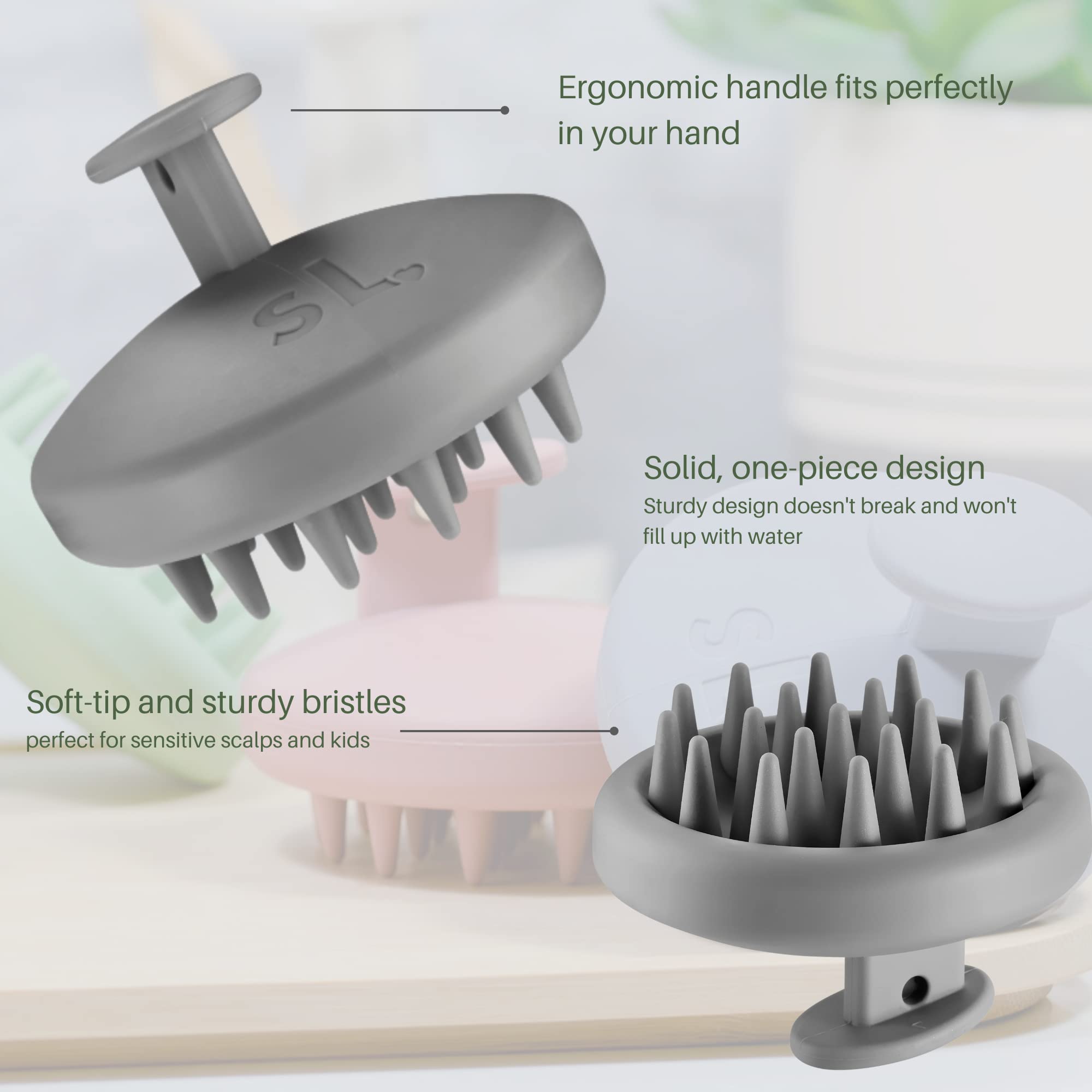 Scalpluv | Scalp Massager Hair Brush, 3 In 1 Hair Massager, Exfoliator, Promotes Hair Growth, Dandruff Treatment, Waterproof Sho