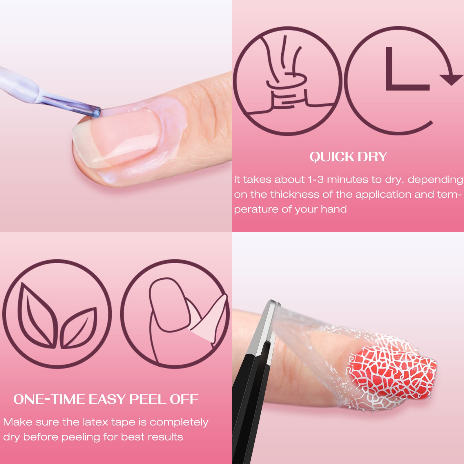 Liquid Latex For Nails - Dr.Mode 30Ml Fast Drying Cuticle Guard Latex Tape Peel Off For Nails Painting, Stamping Skin Protectors