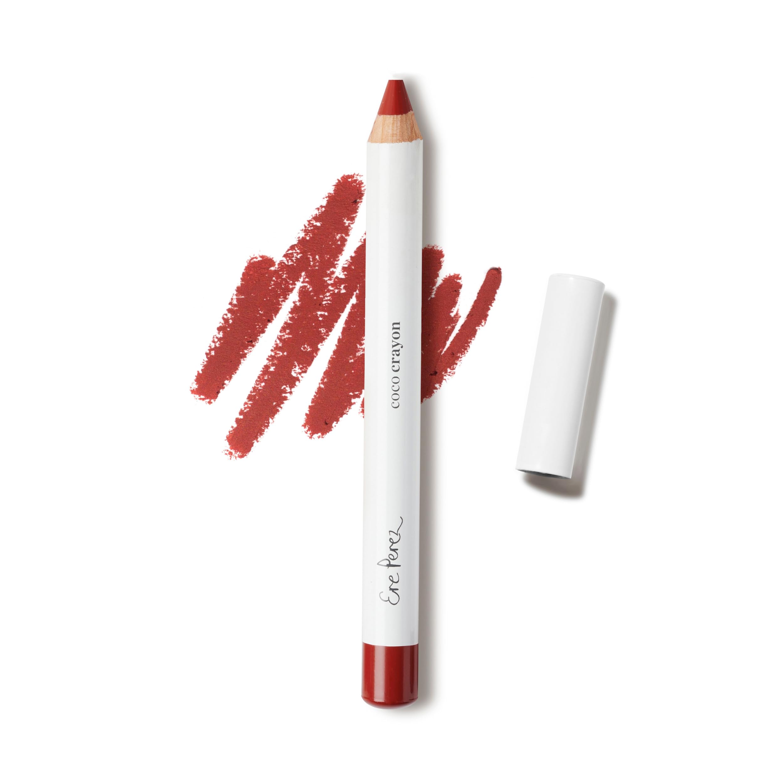 Ere Perez - Natural Coco Crayon Hydrating Lip Color | Vegan, Cruelty-Free, Clean Beauty (Wild, 0.01 oz | 3 g)