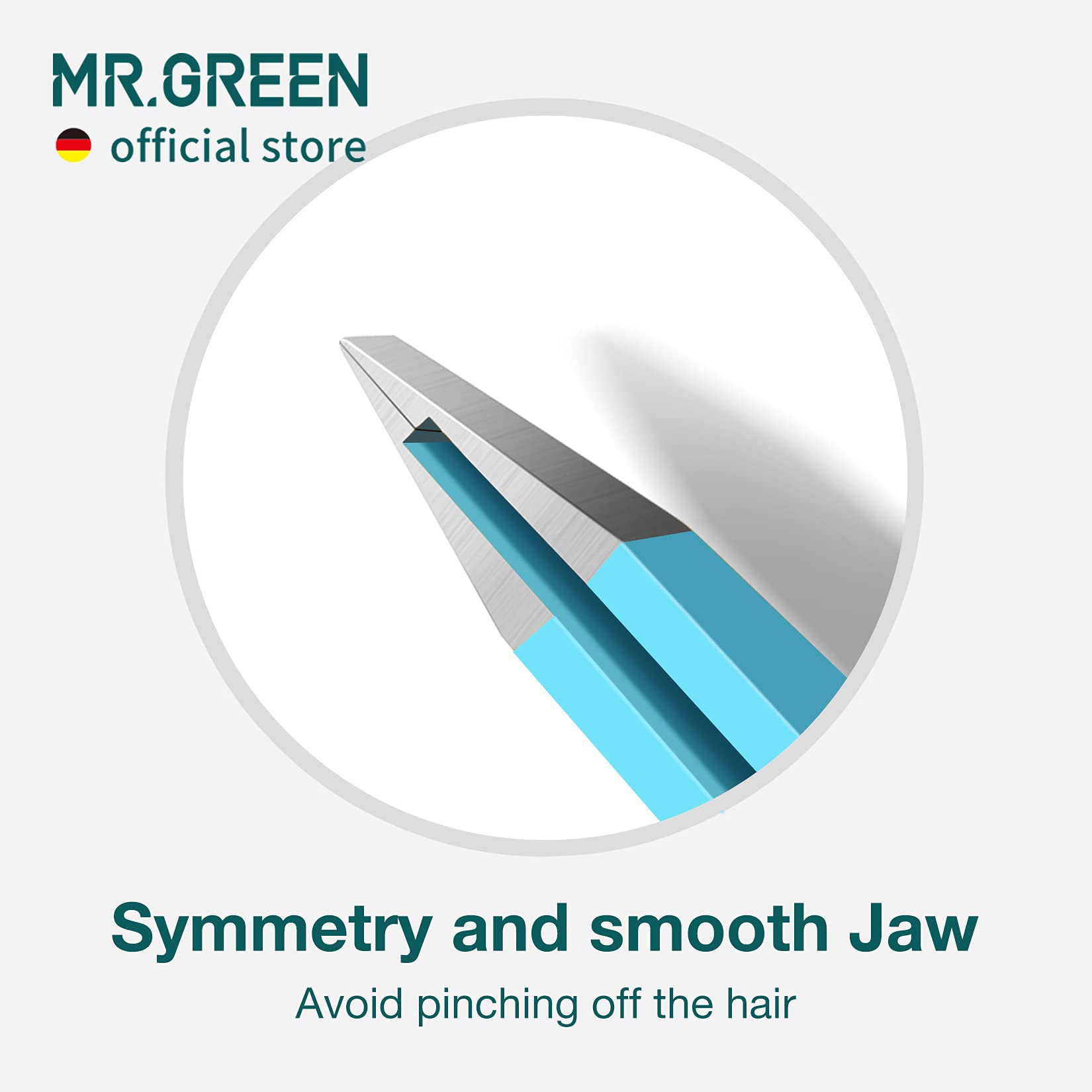 Mr.Green Eyebrows Tweezers Colorful Beauty Fine Hairs Puller Makeup Tools Stainless Steel Slanted Eye Brow Clips Removal (Blue)