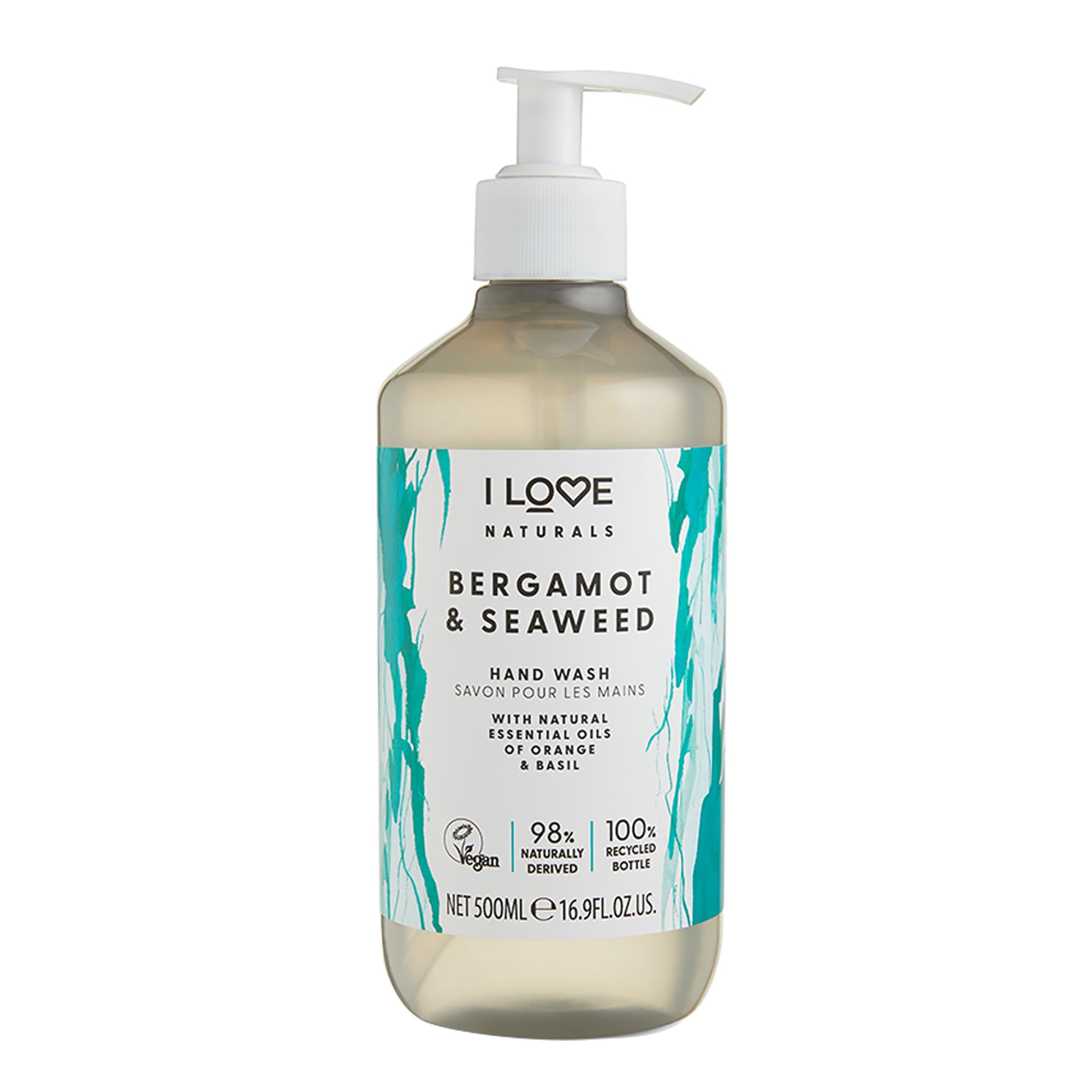 Naturals Hand Wash - Bergamot And Seaweed By I Love Cosmetics For Women - 16.9 Oz Hand Wash