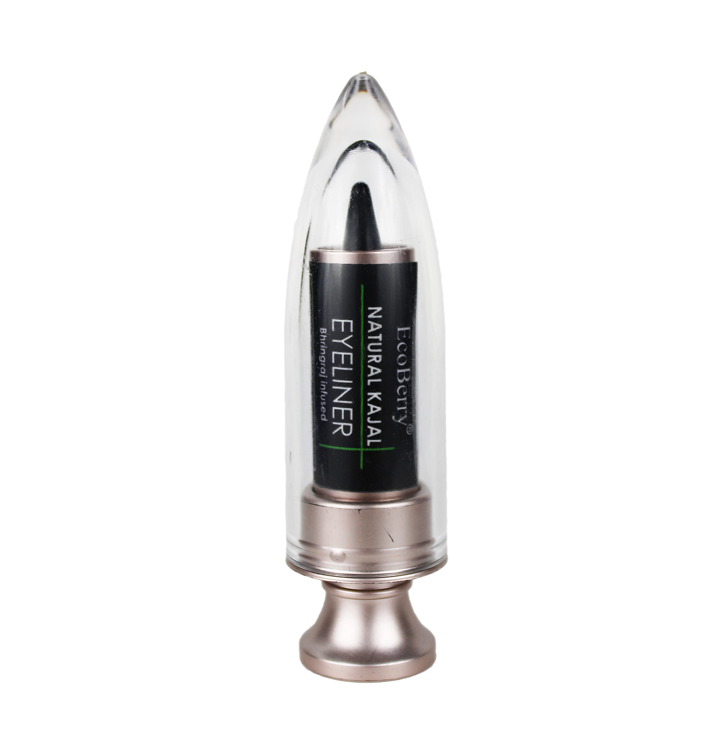 Ecoberry Kajal/Eyeliner Bhringraj Infused Deep Black Kohl | Coolant Cleanses | Lead Paraben Free No Artificial Colors 100% Pure,