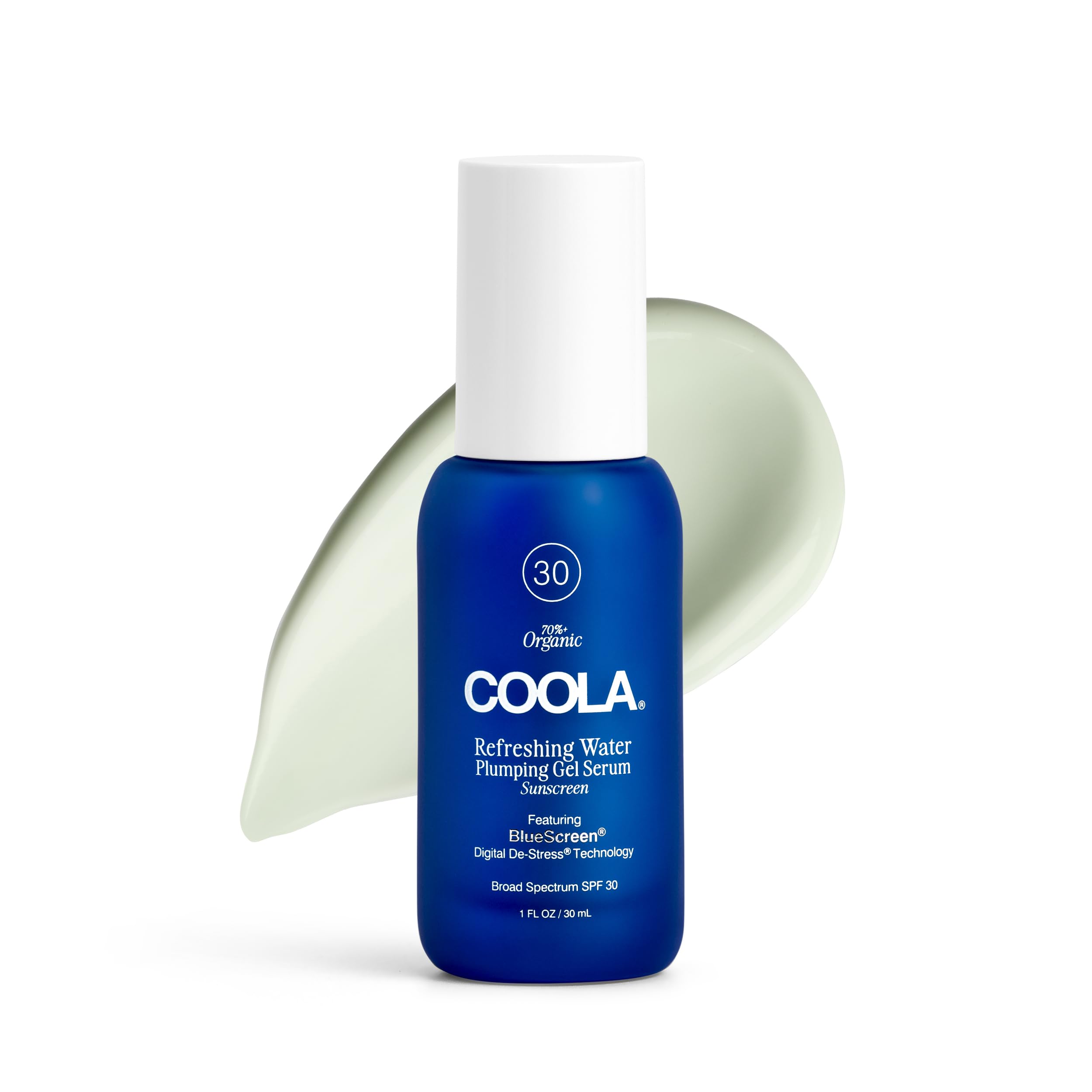 Coola Refreshing Water Plumping Gel With Spf 30, Dermatologist Tested Face Sunscreen With Hyaluronic Acid, Organic Aloe, And Coc