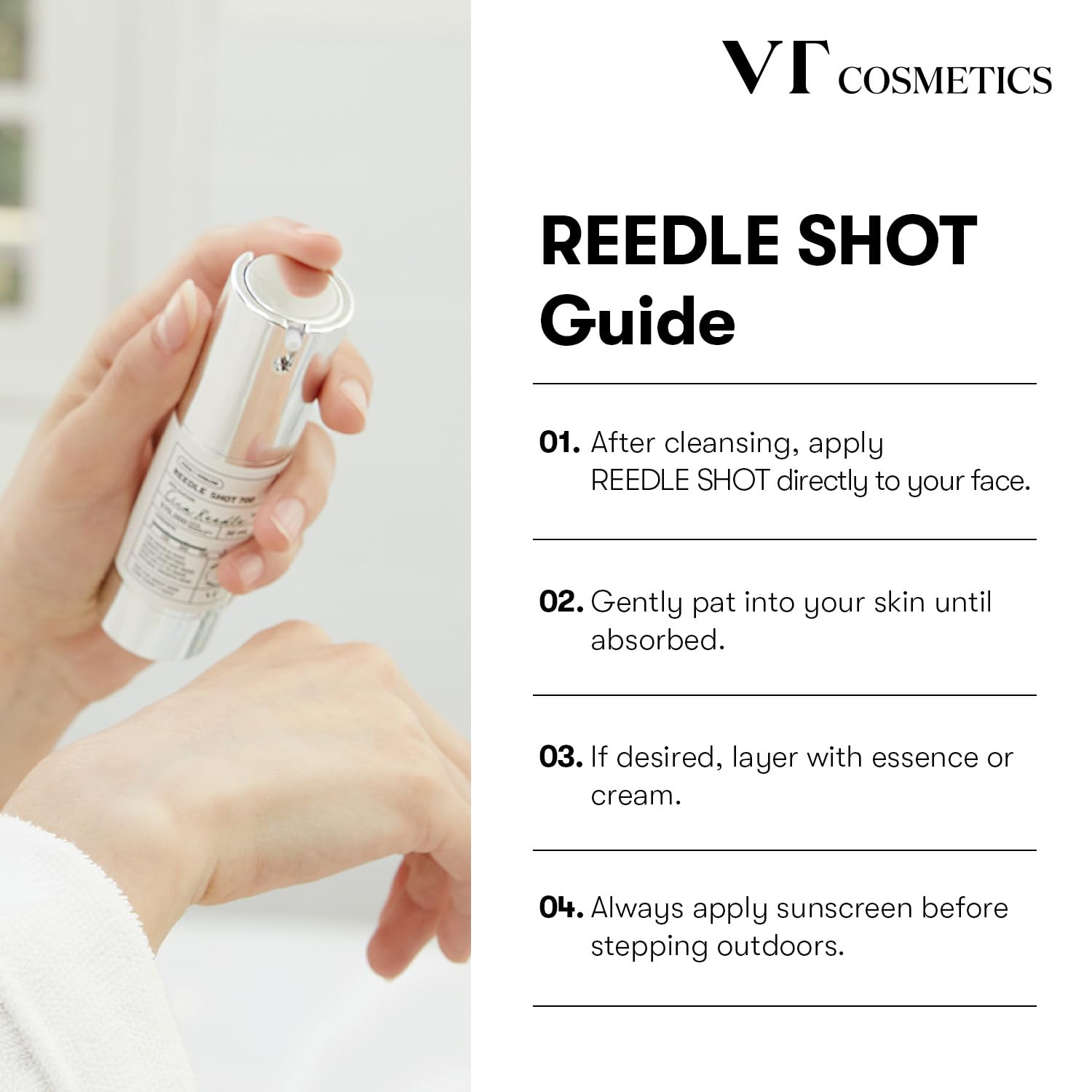 Vt Cosmetics Cica Reedle Shot 300 Essence | Intensive Face Essence, Centella Complex, Hyaluronic Acid, Green Propolis Extract 1.