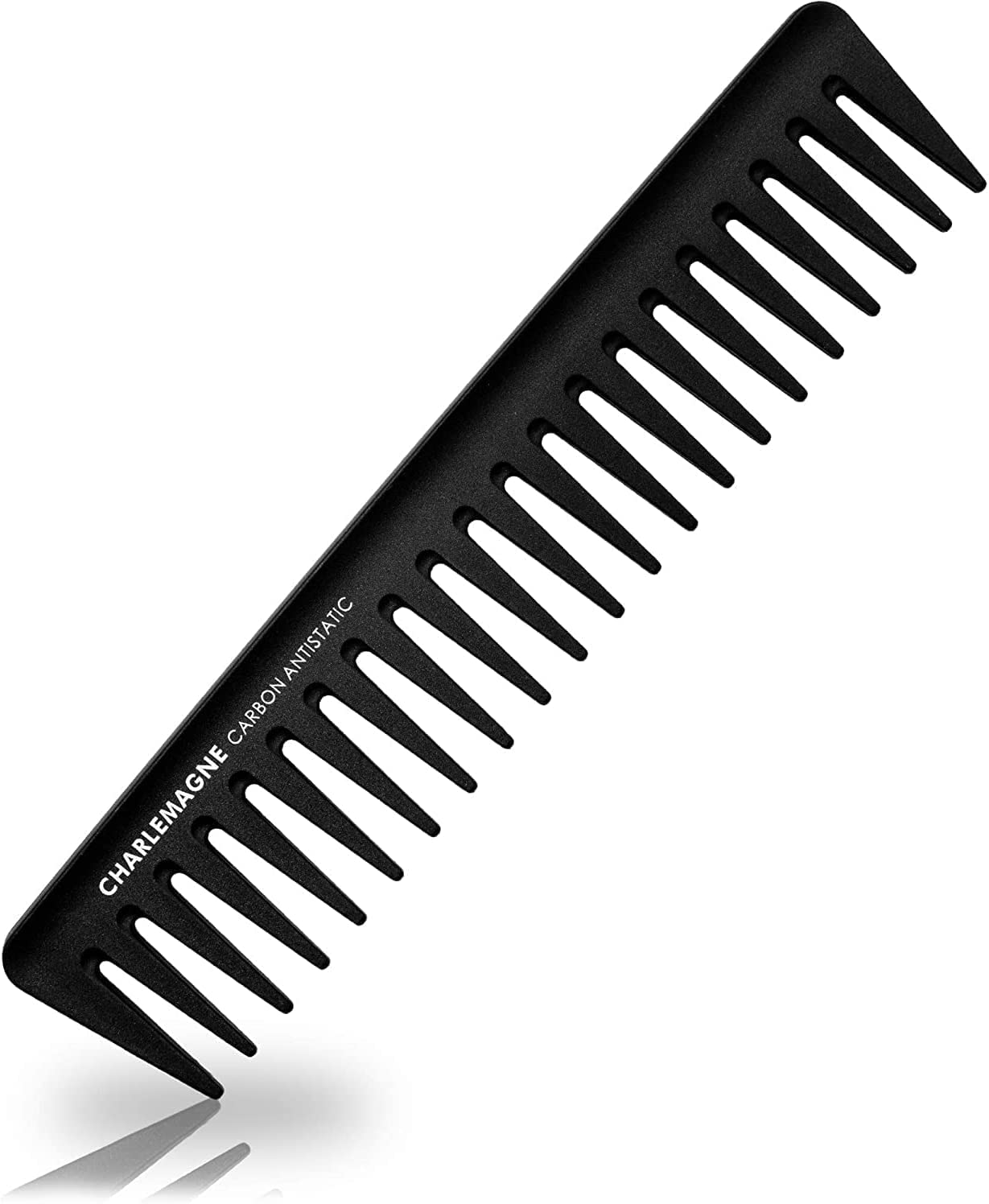 Charlemagne Men's Styling Comb | Shatterproof Premium Carbon Comb for Hair and Beard | 19 cm Coarse Teeth | Antistatic Styling H