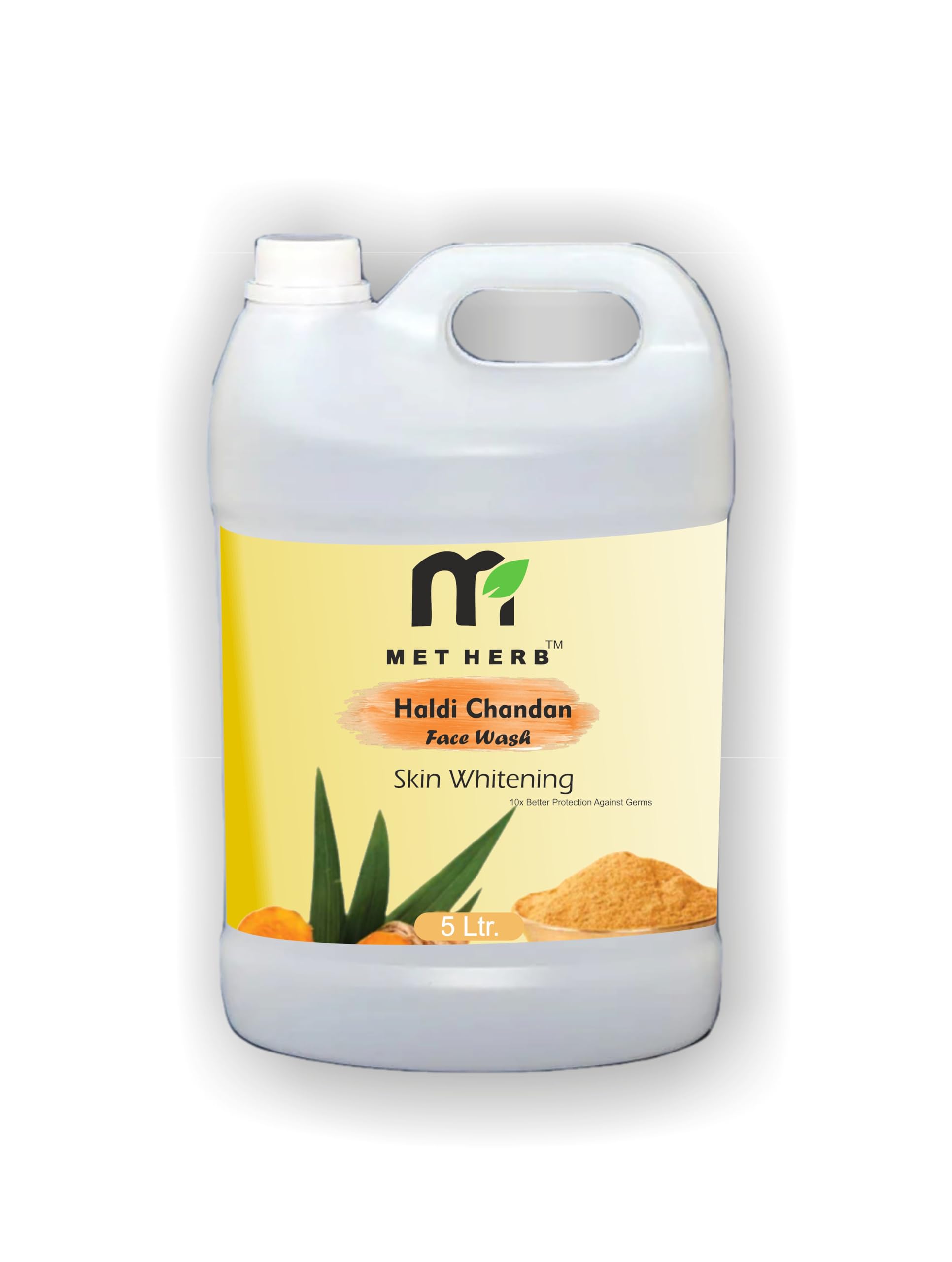 Metherb Haldi Chandan Face Wash, Turmeric Face Wash Paraben Free Enriched With Natural Ingredients, For All Skin Types, Men Wome