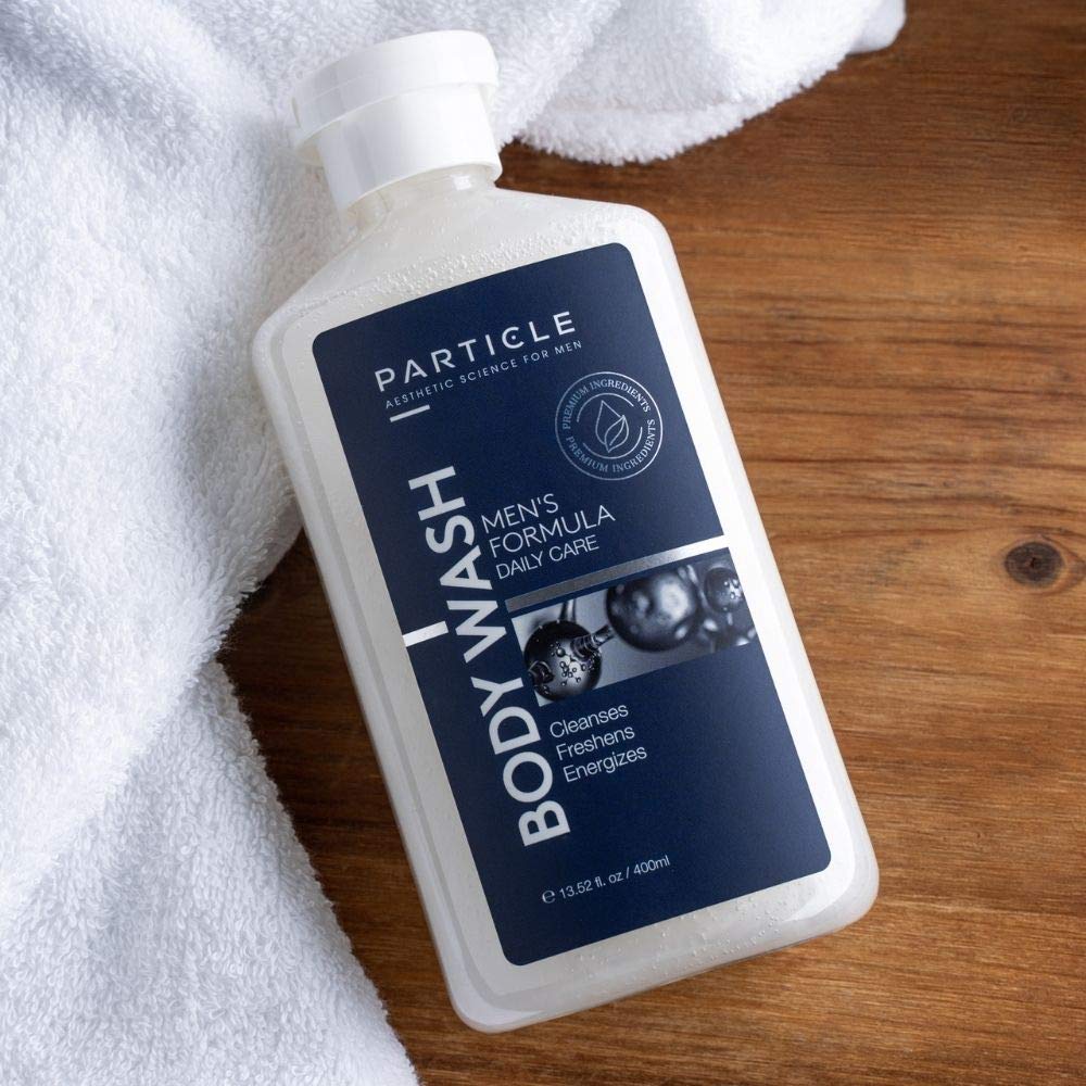 Particle Mens Body Wash - Hydrating Shower Gel, Refreshing & Moisturizing, 13.52 Fl Oz - Suitable for All Skin Types & Ages