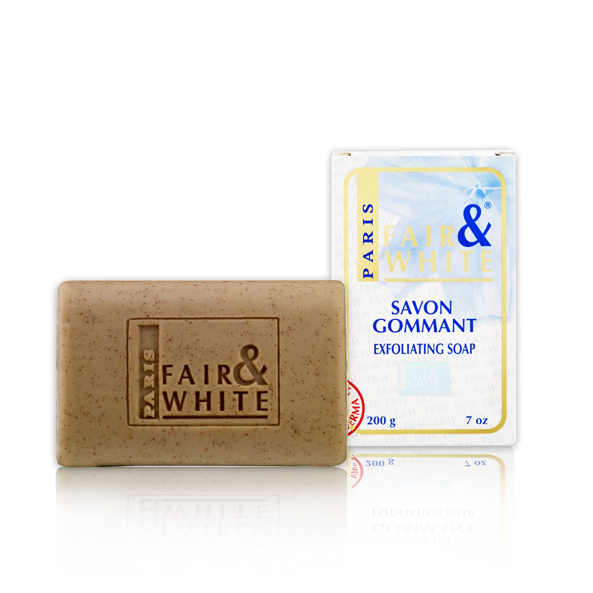 FAIR & WHITE Original Exfoliating Soap - 200g / 7oz - Skin Brightening Soap, Cleansing Bar, Formulated to Fade Dark Spots: Face,