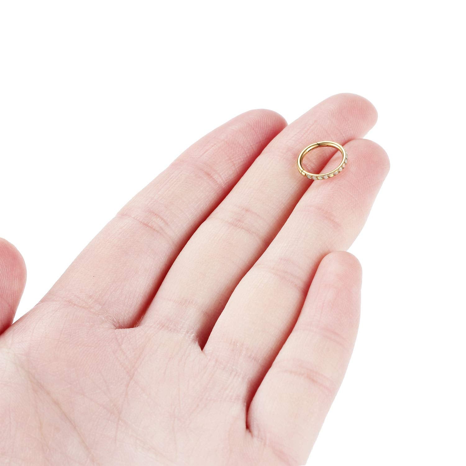 FUNLMO Nose Rings Hoop Cartilage Earring Hoop Septum Jewelry Daith Helix Rook Earrings Septum Helix Tragus Daith Piercing Jewelr