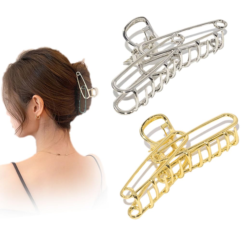 Personality hair clips, Metal Hair Clips, Gold Large hair clips, Strong Easy Pulling Up Your Hair Clamps Accessories for Women G