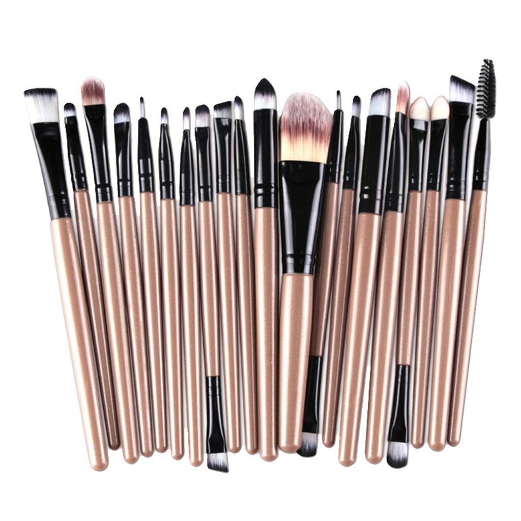 Enakshi 20Pcs/Set Professhional Makeup Brushes Foundation Powder Brush Golden Black|Health & Beauty | Makeup | Makeup Tools & Ac