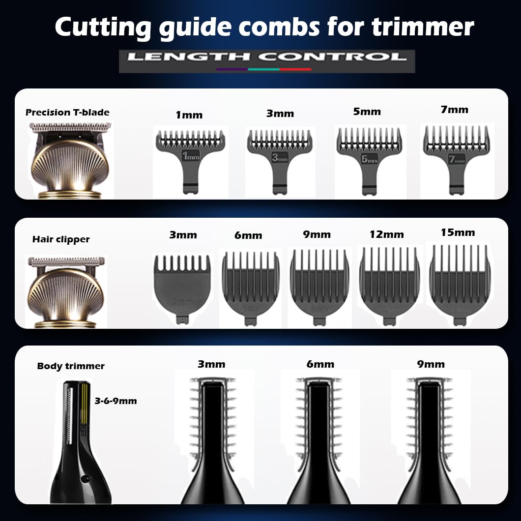 Kogula Beard Trimmer For Men,Cordless Hair Clipper,Electric Razor Shavers For Men,All In One Waterproof 22 Piece Mens Grooming K