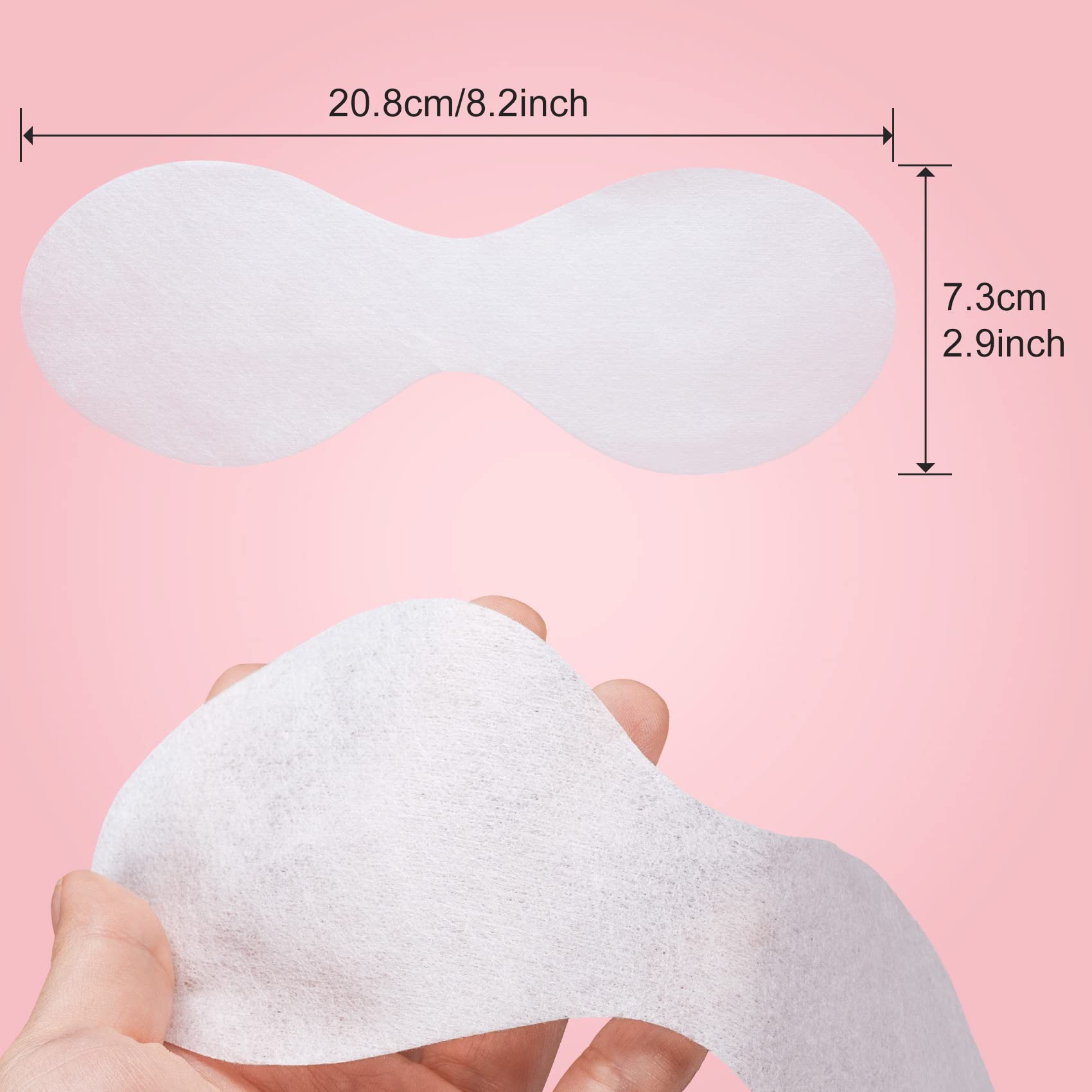 Pagow 200 Sheets Disposable Non Woven Eye Care, Cotton Paper Facial Eye Pads Spa, Diy Clear Eye Mask Paper Beauty Sheets For Ski