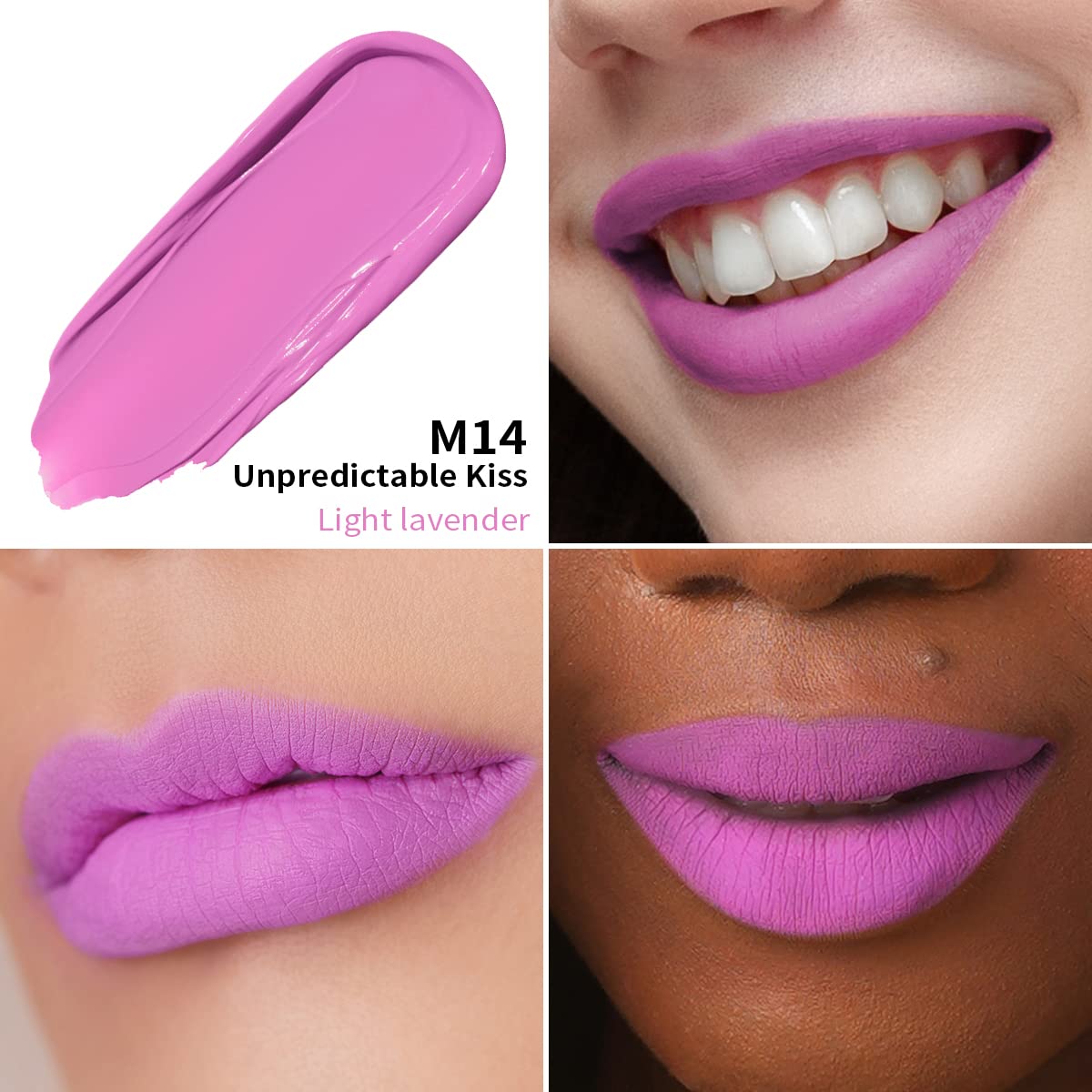 Oulac Matte Liquid Pink Purple Lipstick For Women, Long Lasting Lipstick Waterproof Lip Stain, No Transfer, Creamy High Pigmente