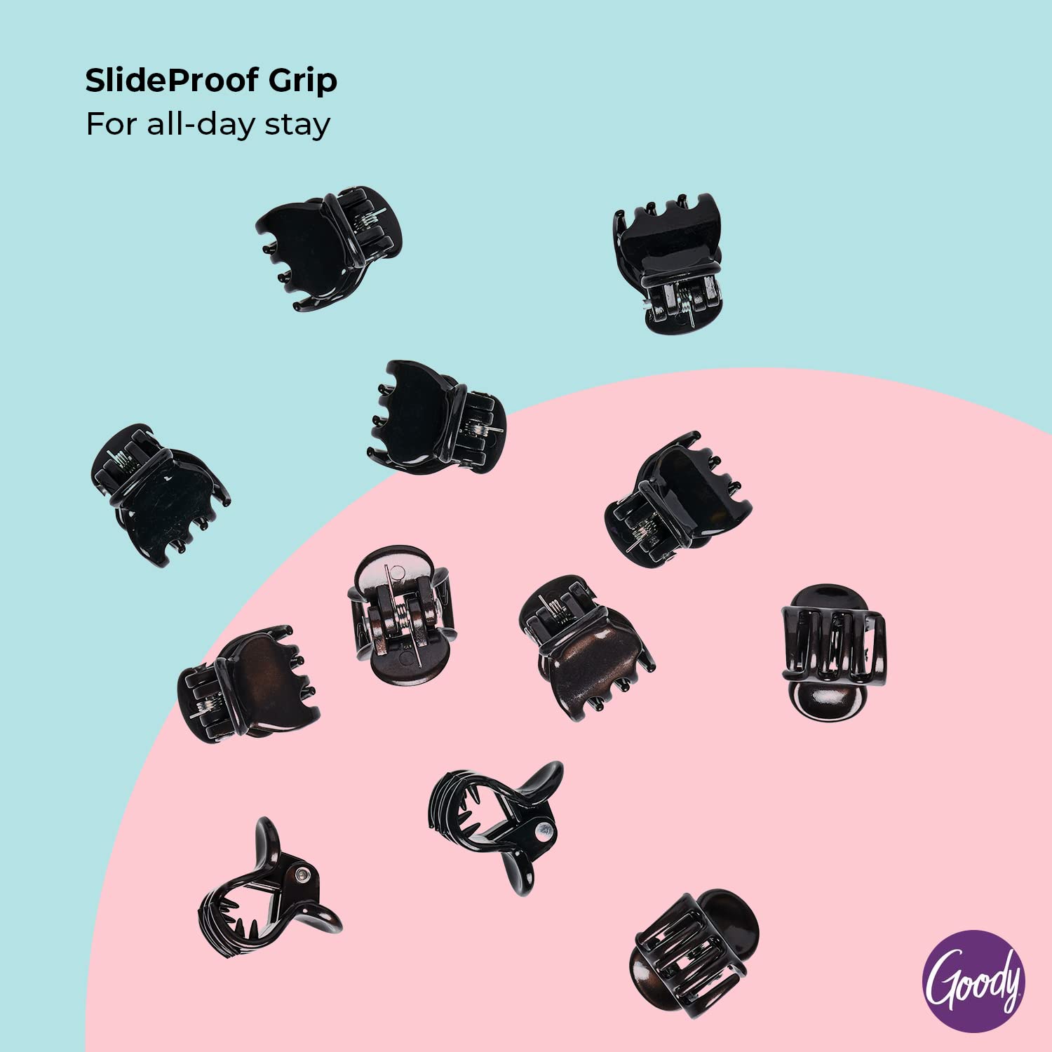 Goody Mini Claw Clips, Colour Collection , Brunette - Great for Easily Pulling Up Your Hair - Pain-Free Hair Accessories for Wom