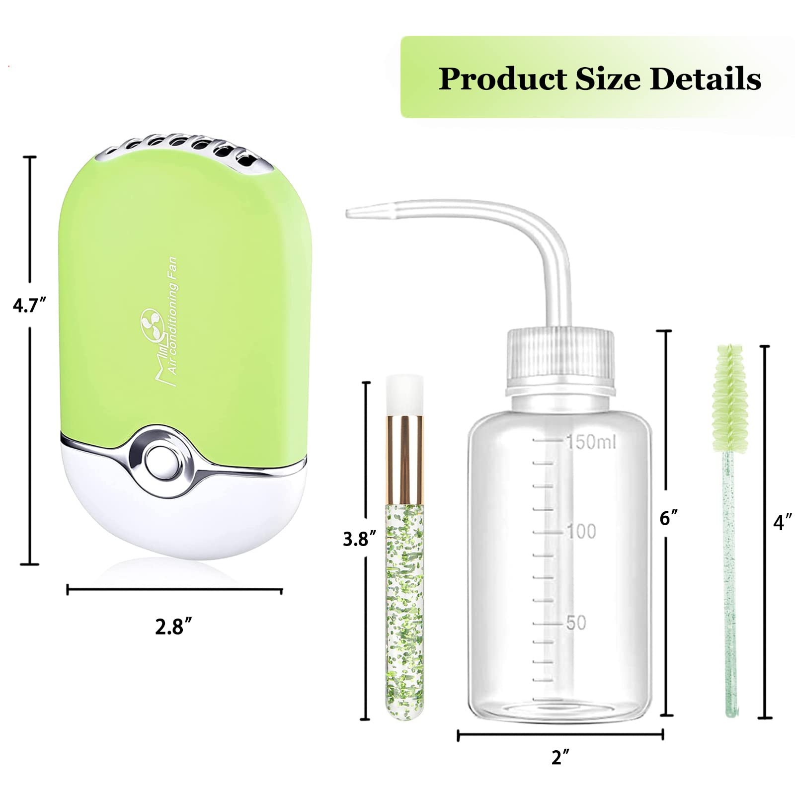 Aremod Eyelash Extension Supplies With Usb Mini Lash Dryer 50 Lash Shampoo Brush 1 Nose Blackhead Facial Cleaning Brush 1 Plasti