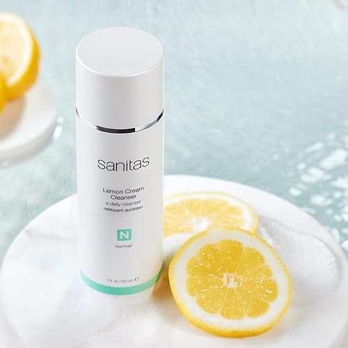 Sanitas Skincare Lemon cream cleanser, Enriching cleanser, Vitamin c, Vitamin E, Jojoba Oil, 5 Ounces