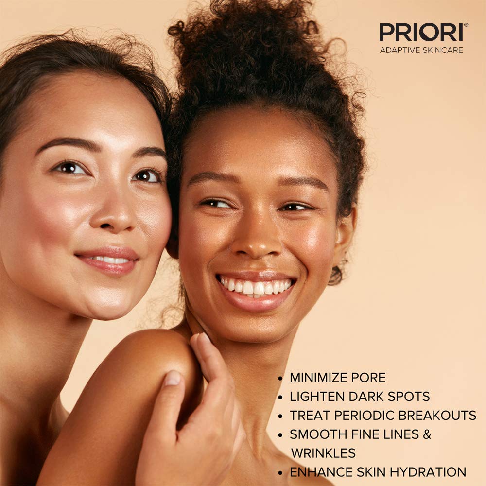 PRIORI Skincare Skin Renewal Cream with Lactic Acid Retexturizing Face Moisturizer for Dark Spots, Fine Lines & Wrinkles, Acne S