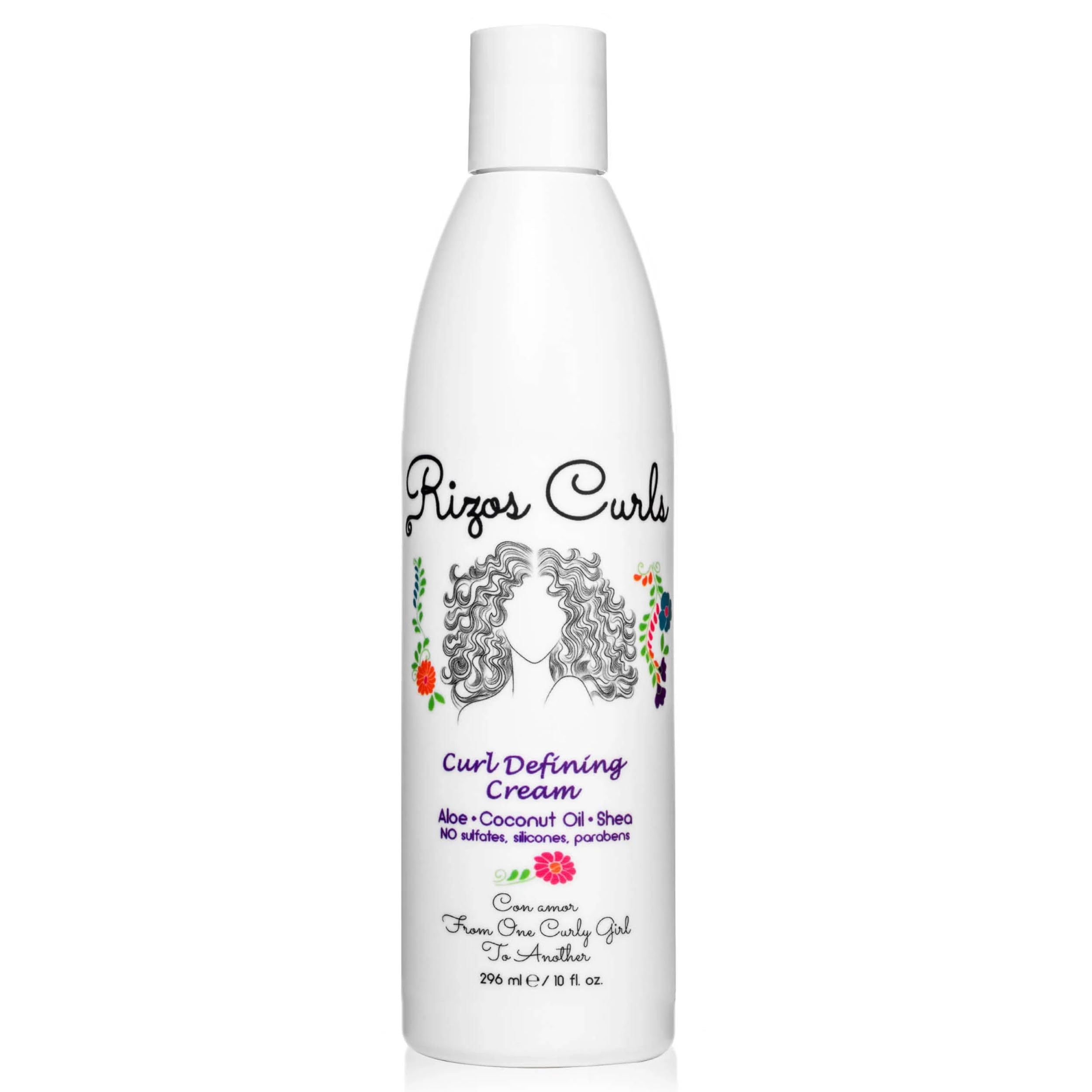 Rizos Curls Curl Defining Cream, Enhance Waves, Curls & Coils, Soft Hold Weightless Volume, Moisturizing Frizz-Free Shine with A