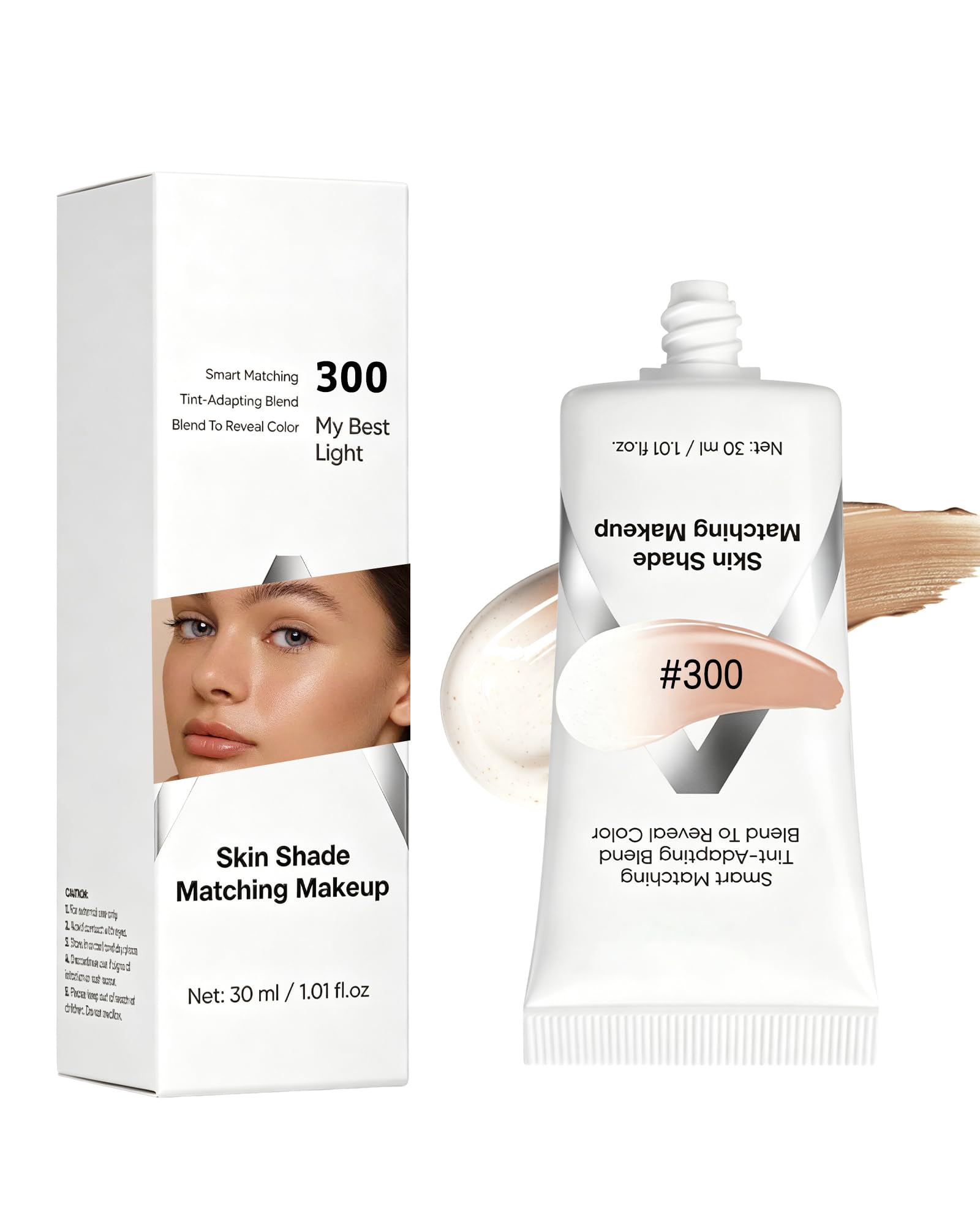 Color Changing Foundation,Waterproof White Foundation Face Makeup for Women