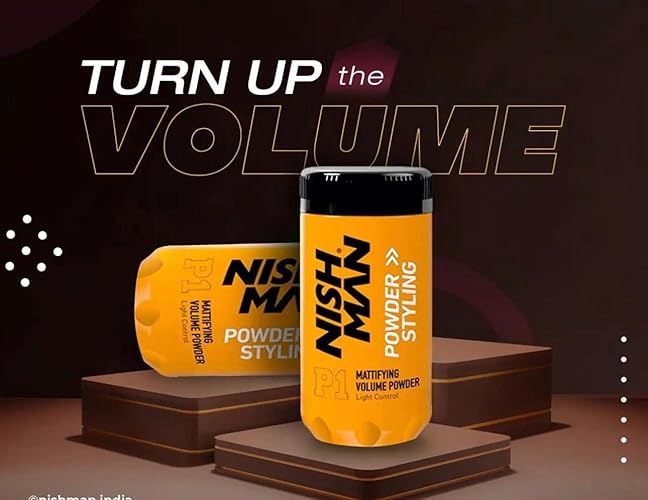 nishman P1 Hair Styling Powder 20g. Mattifying&Volumizing Powder with Maximum Control-Elegant Design, Ease Of Use, Flexible and