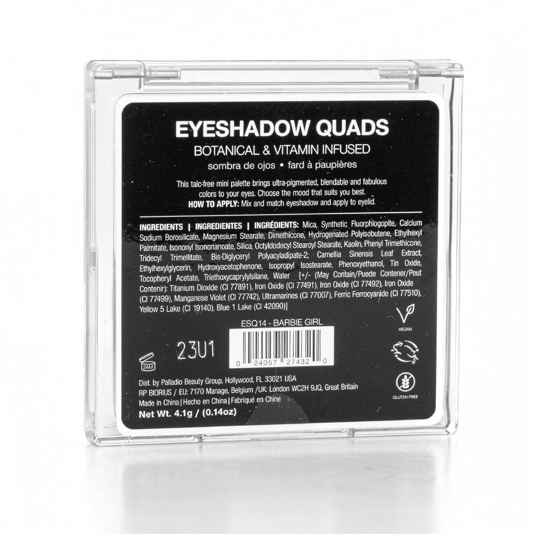 Palladio Eyeshadow Quads Velvety Pigmented Blendable Matte, Metallic & Shimmer Finishes, Creamy Formula, Four Way Quad Eye Shado