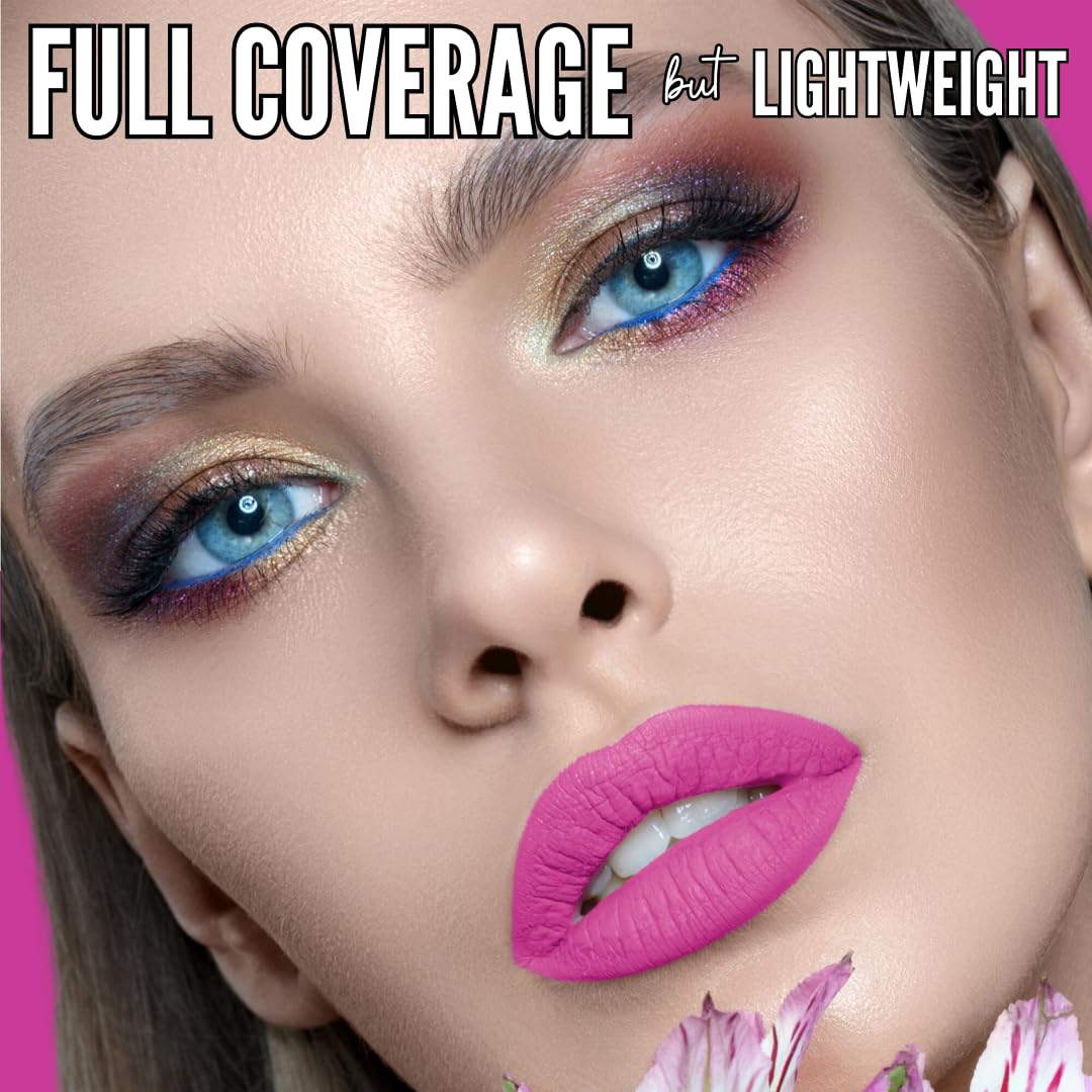 Mynena Pink Long-Lasting Matte Liquid Lipstick | Intense Color, Smudge-Proof & Waterproof | Comfortable, Hydrating Shea Butter |